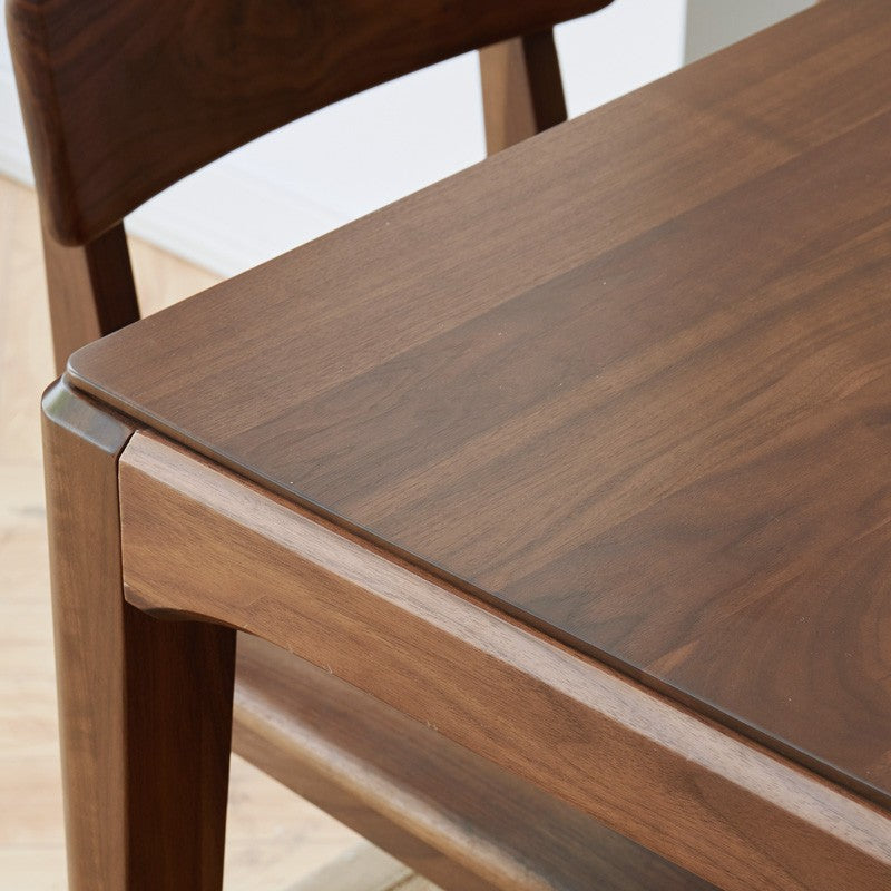 Premium Black Walnut & Ash Solid Wood Modern Nordic Dining Table - Elegant Light Luxury Design for Home, Restaurant, and Office Use