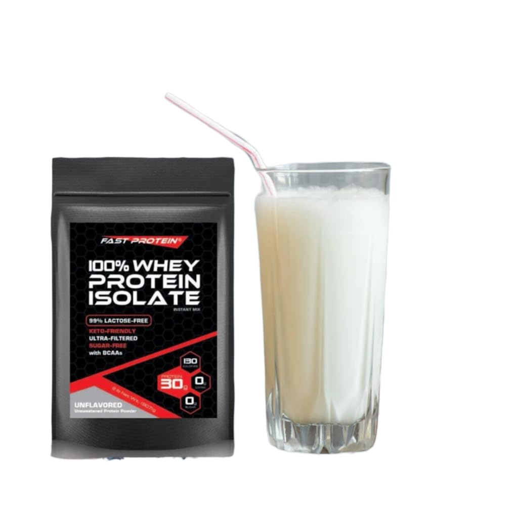 Unflavored Whey Protein Isolate Powder - 30G Protein per Serving, 2 LB (907G) - Ideal for Post-Workout Recovery, Muscle Building & Weight Management