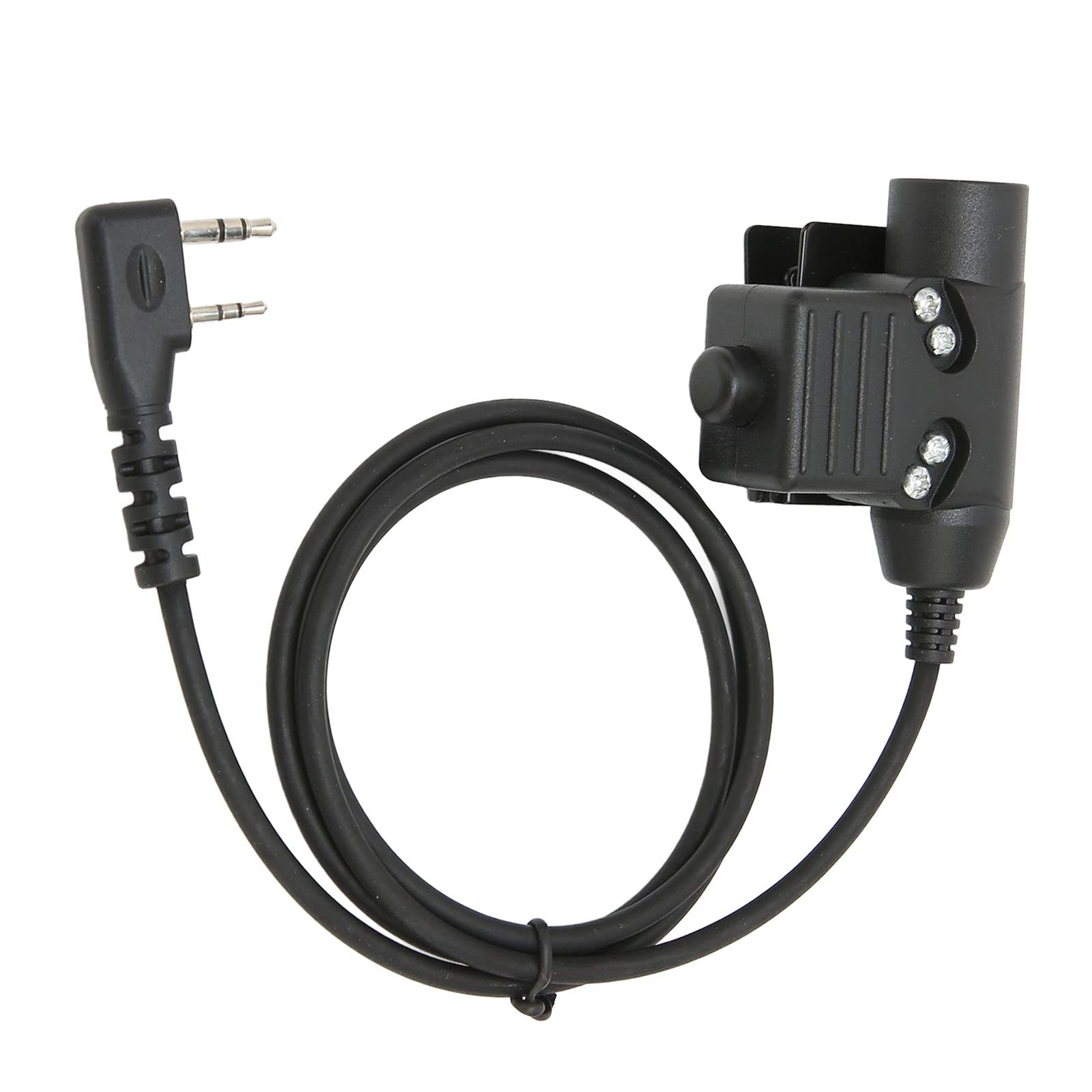Tactical Throat Mic Headset with Noise Reduction & Adjustable U94 PTT - Compatible with Kenwood TK-3107, Baofeng UV-5R, BF-888S, WLN KD-C1 & Other K Radios - Ideal for Outdoor Adventures, Security, Construction & Emergency Communication