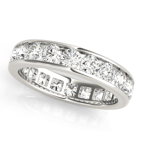 0.01 PT Round Channel Eternity Diamond Band Ring for Women - Perfect for Anniversaries, Engagements & Special Occasions