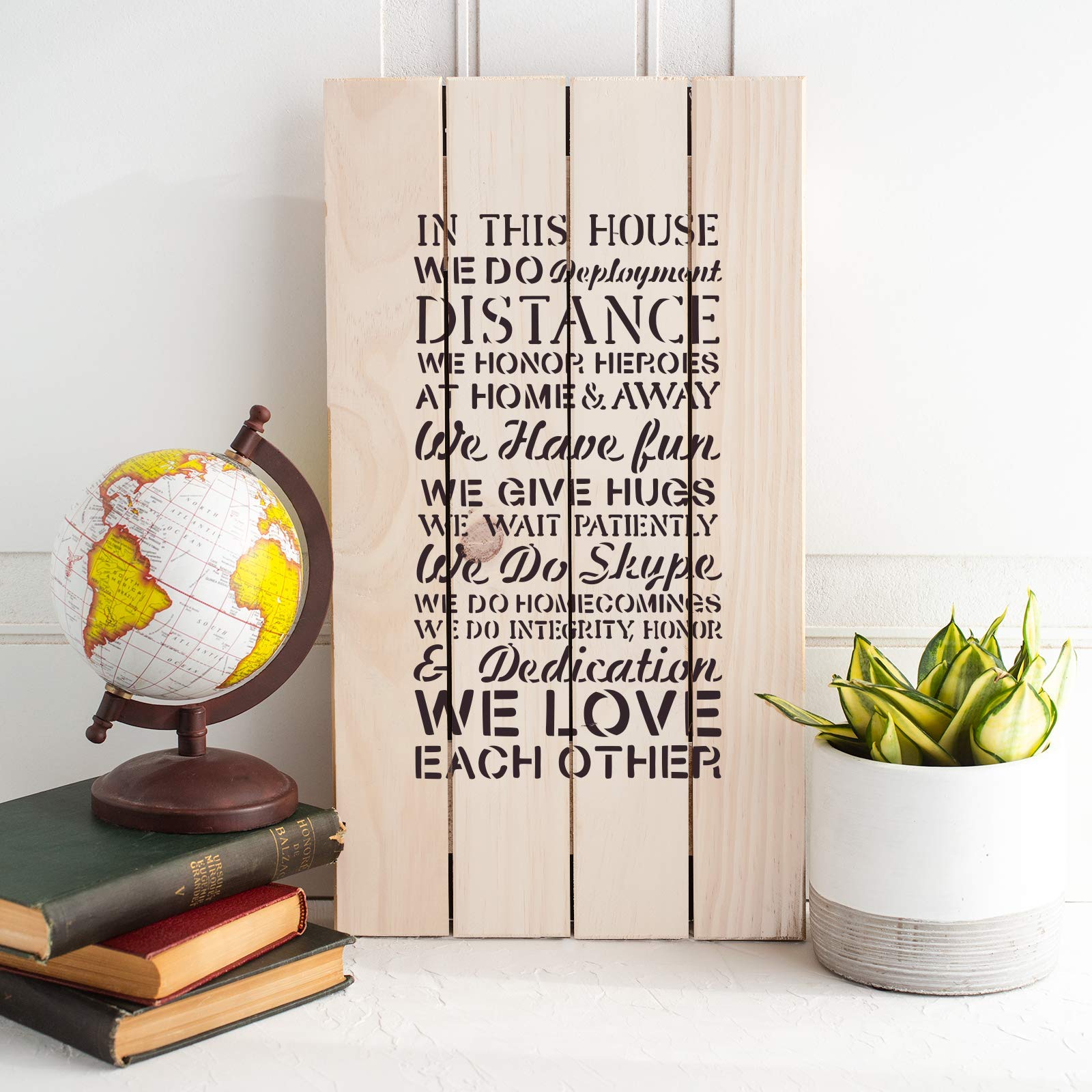 Military House Rules Stencil - DIY Home Decor Stencil for Military Families, Custom Wall Art, Personalized Signs | Perfect for Living Room, Bedroom, or Barracks Decor