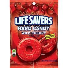 LifeSavers Wild Cherry Hard Candy - 6.25 oz Individually Wrapped (Pack of 3) | Bulk Candy for Office, Parties & Halloween Treats | Classic American Candy Gift