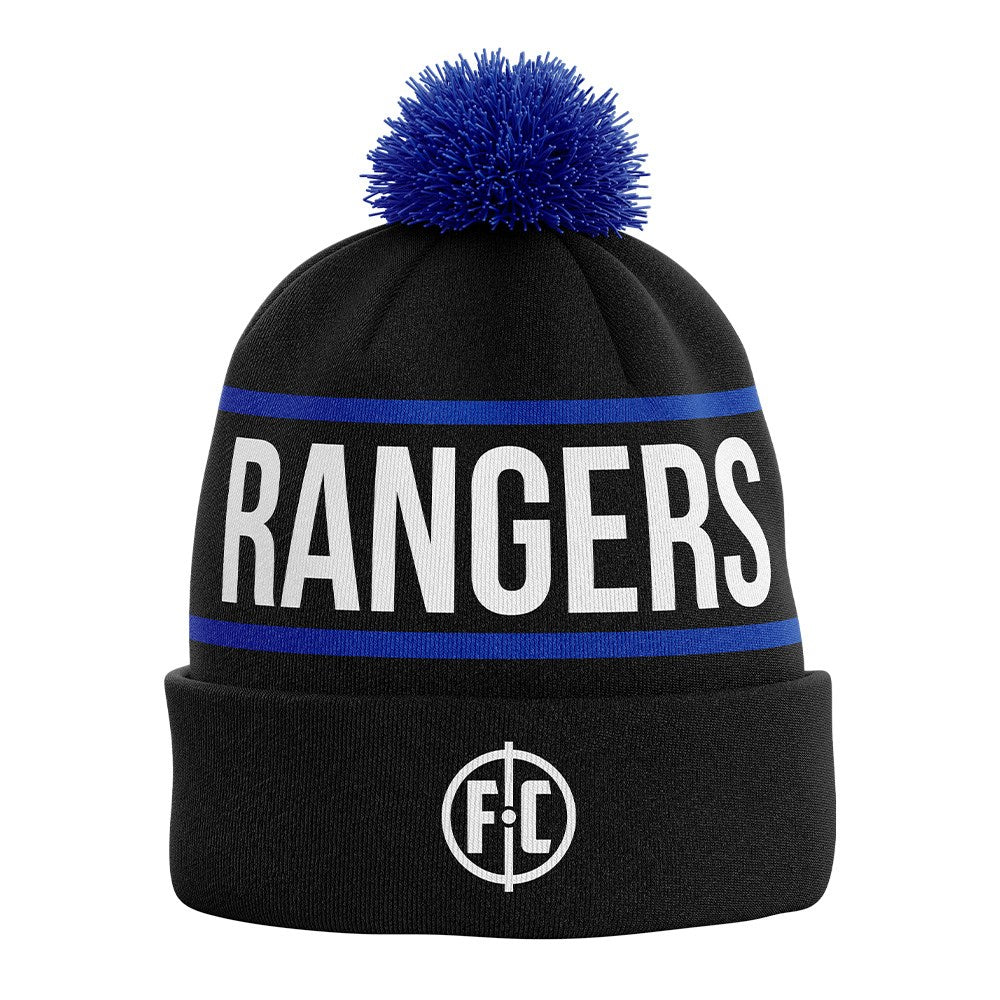 Miramar Rangers Club Bobble Hat - Winter Beanie for Men & Women - Soft Knit Cuffed Pom Pom Hat for Football Fans, Outdoor Sports & Casual Wear
