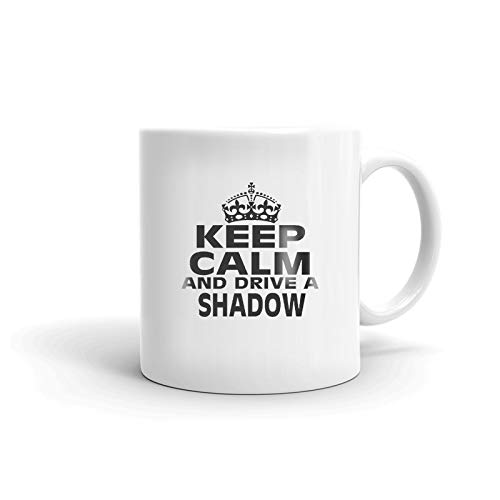 SHADOW Keep Calm and Drive Ceramic Coffee Mug - 11oz Insulated Tea Cup for Office, Work & Commuting - Perfect Gift for Drivers & Coffee Lovers - Ideal for Morning Coffee, Office Breaks & Road Trips