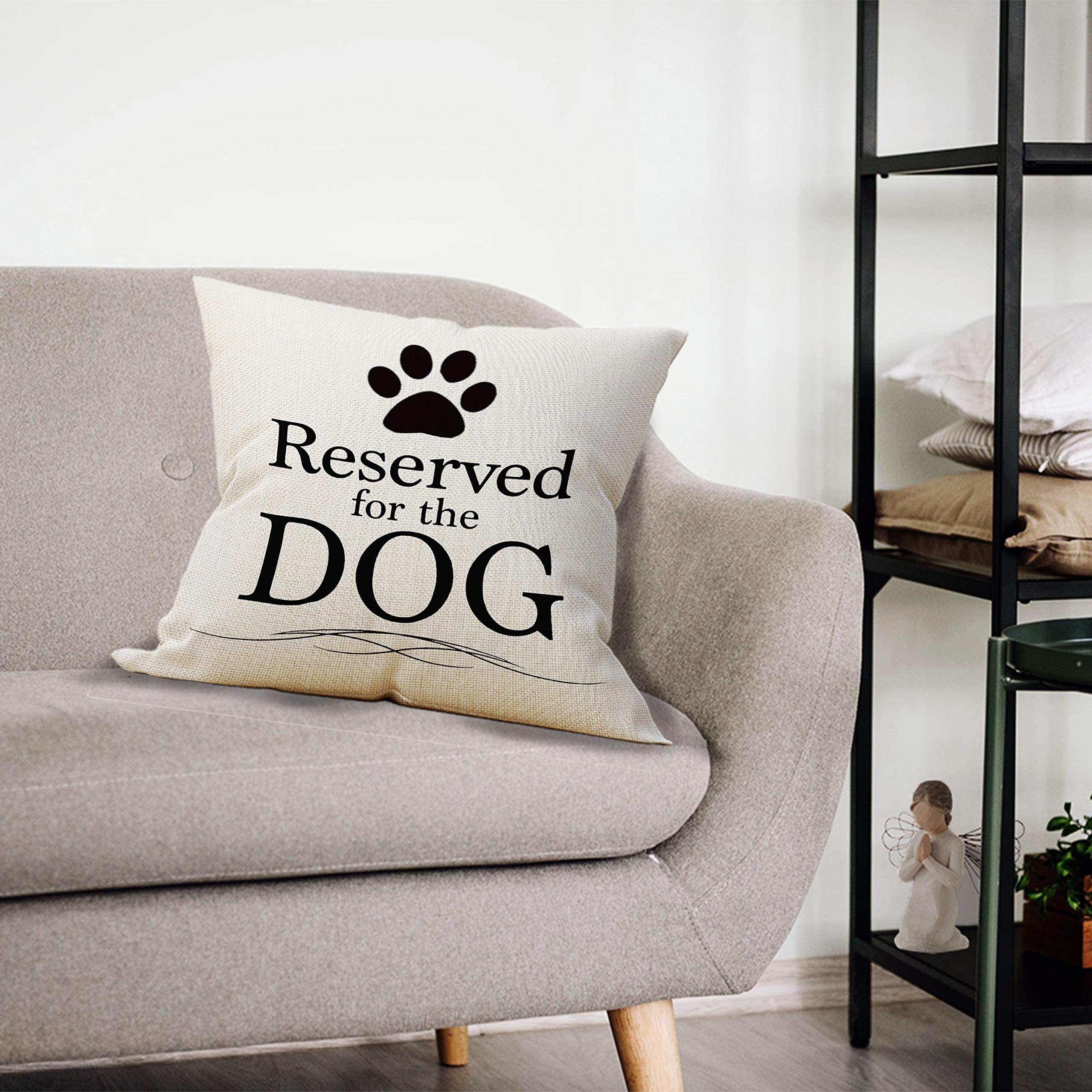 Funny Dog Lover Throw Pillow Case 18x18 Inch - Cute Dog Pillow Cover for Sofa, Couch & Bed - Perfect Gift for Dog Moms, Owners & Pet Lovers - Home Decor & Cozy Pet-Themed Living Room Accessory