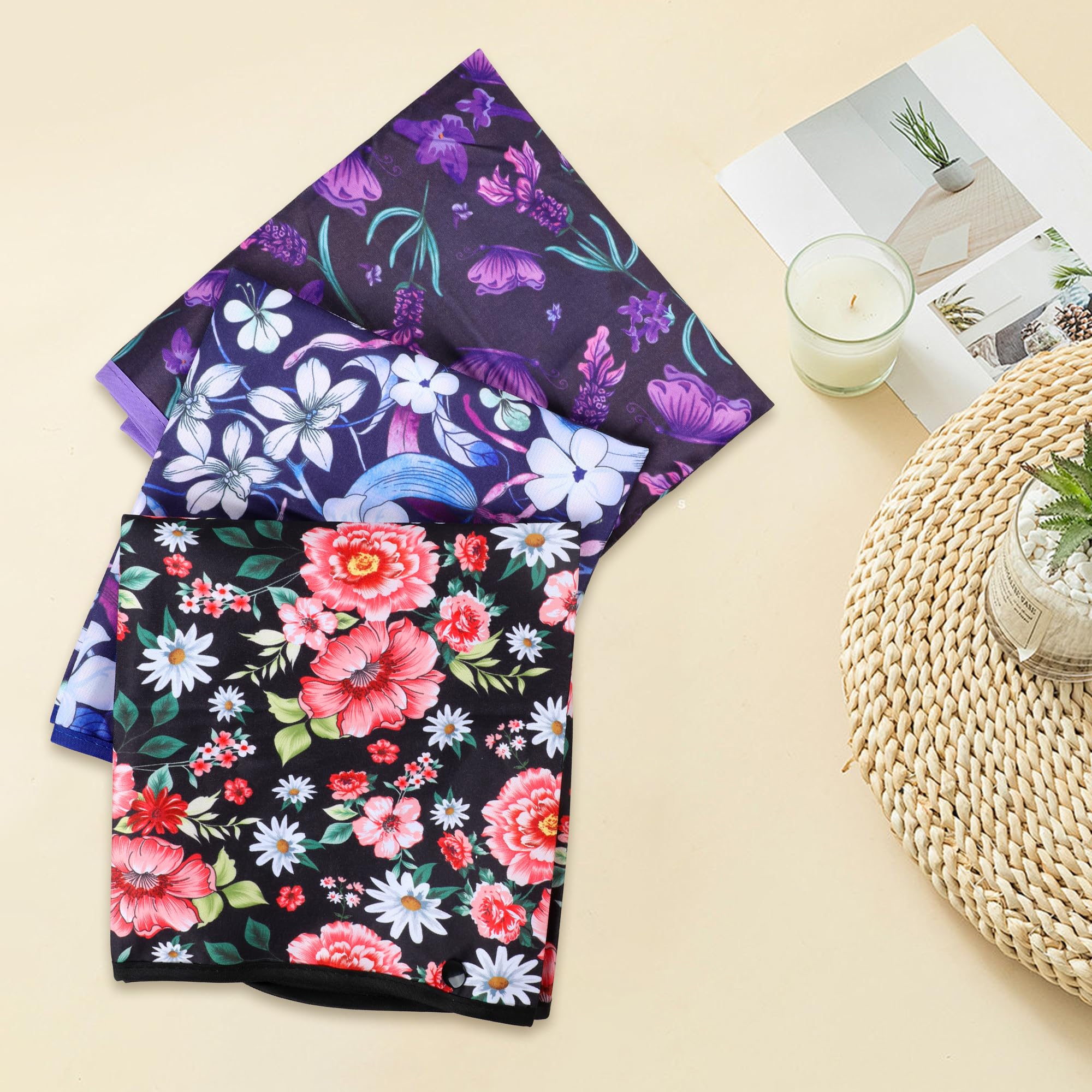 **3 Pack Reusable Waterproof Adult Bibs with Crumb Catcher - Washable Clothing Protector for Mealtime, Elderly Care & Dining Independence**
