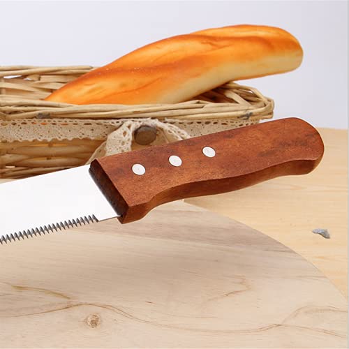 Grizzly® 12 Inch Stainless Steel Bread Knife - Professional Serrated Blade for Slicing Bread, Toast, Cake & Pastry - Ergonomic Wooden Handle - Perfect for Home Baking, Restaurants & Commercial Kitchens