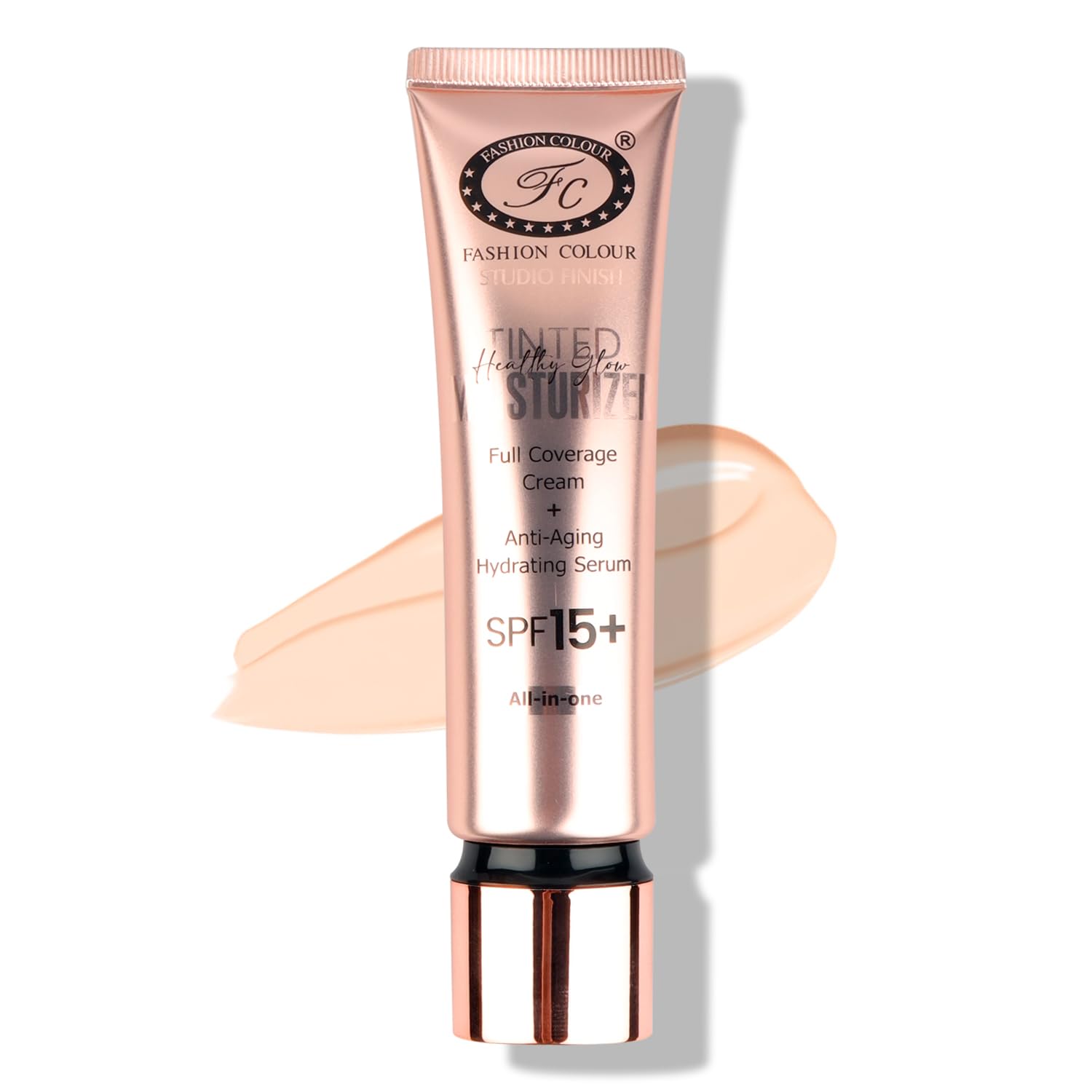 Healthy Glow Tinted Moisturizer with SPF 15 | Natural Finish & Anti-Aging Benefits | Hydrating Lightweight Formula for All Skin Types | Perfect for Daily Wear, Sun Protection & Flawless Makeup Base