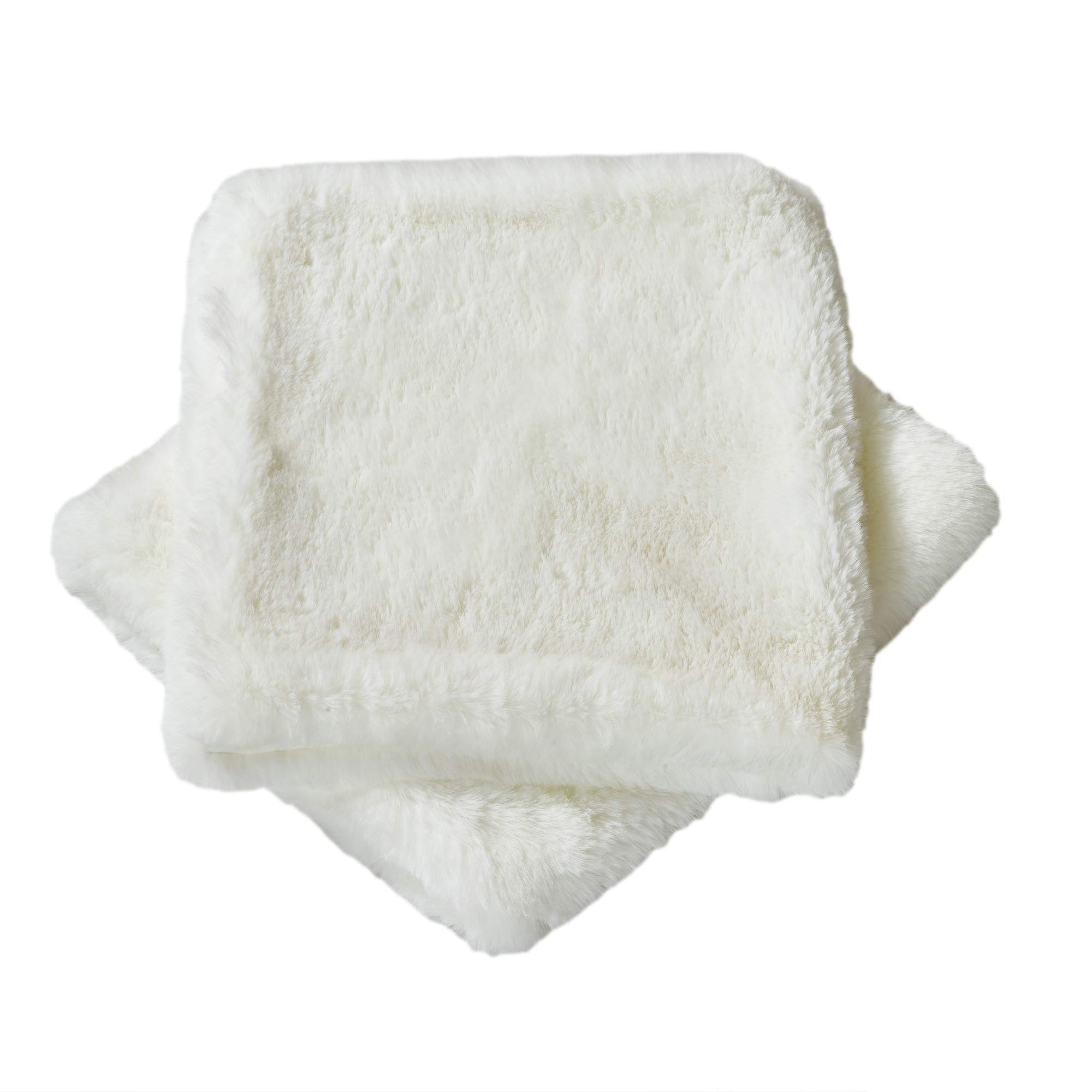 Luxury Faux Fur Throw Pillow Covers Set of 2 - 14
