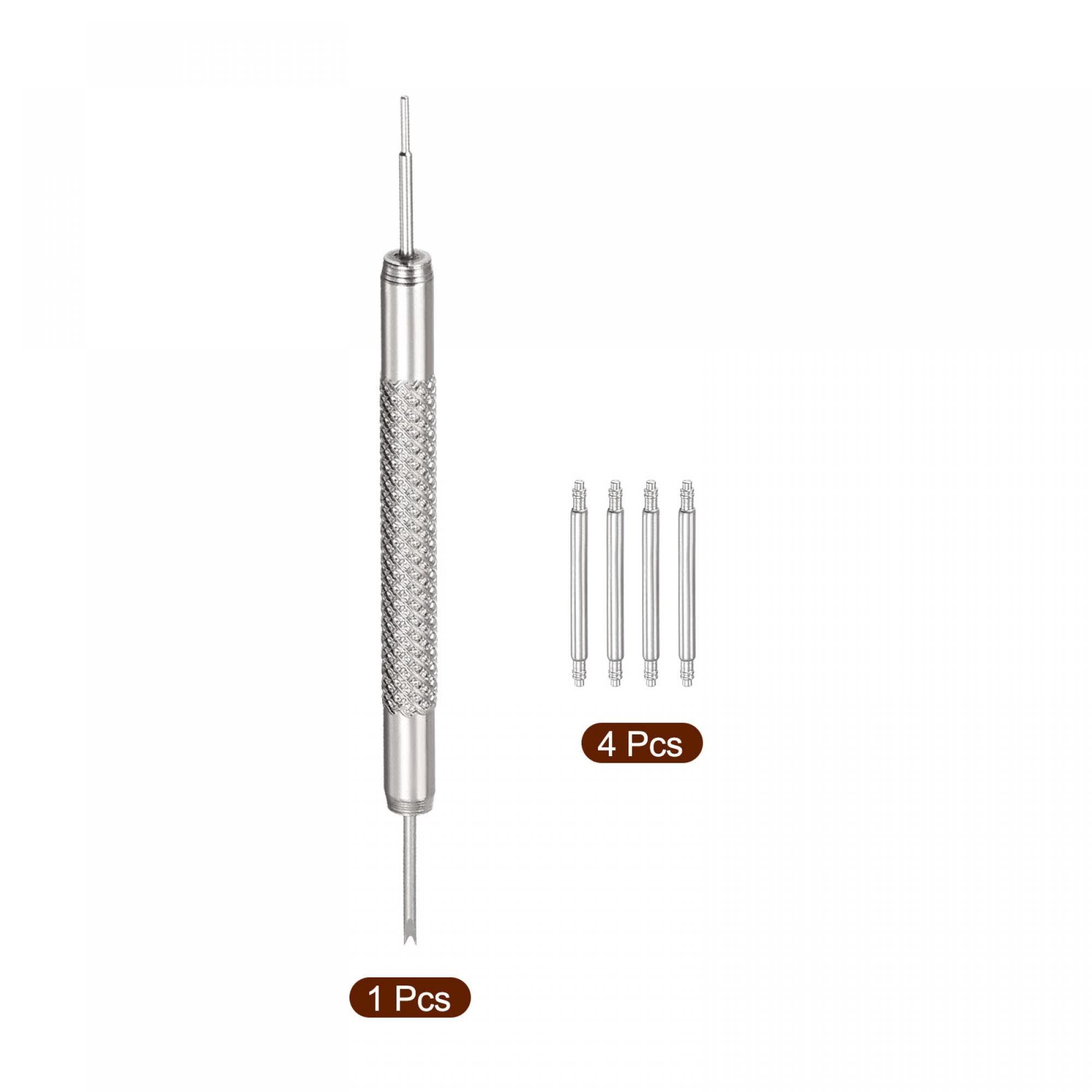 uxcell 19mm Stainless Steel Watch Band Pins Replacement Kit - 4Pcs Spring Bars with 1.8mm Spring Bar Removal Tool | Watch Repair & Maintenance Accessories for Rolex, Seiko, Citizen Watches