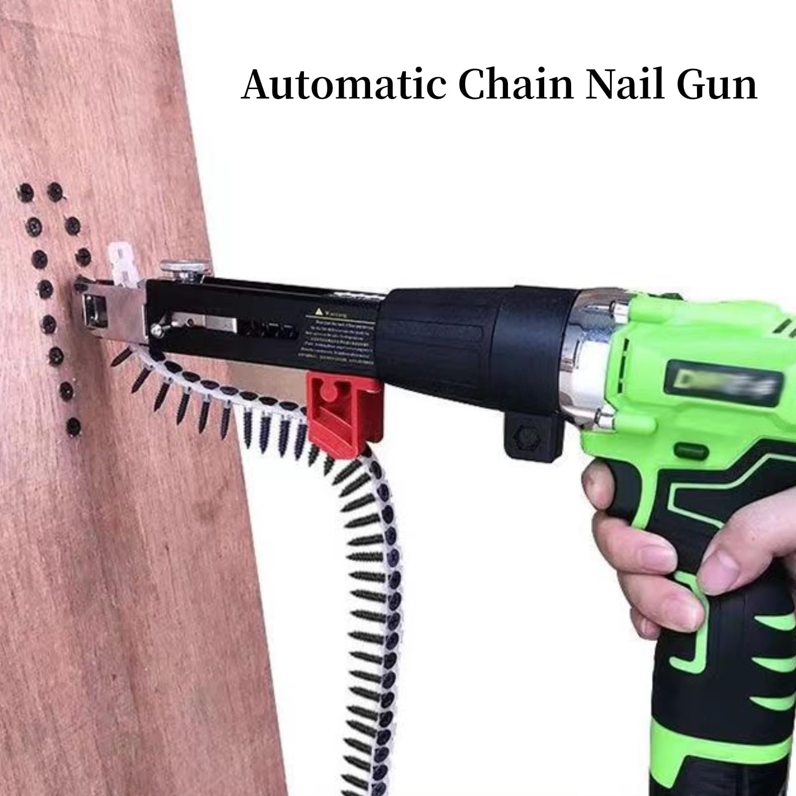 Auto Feed Screw Gun - Collated Screwdriver for Drywall, Wood & Ceiling Installation | Electric Drill Attachment for Gypsum Board, Partition Walls & Wood Panels | Perfect for Construction, DIY Projects & Home Renovations