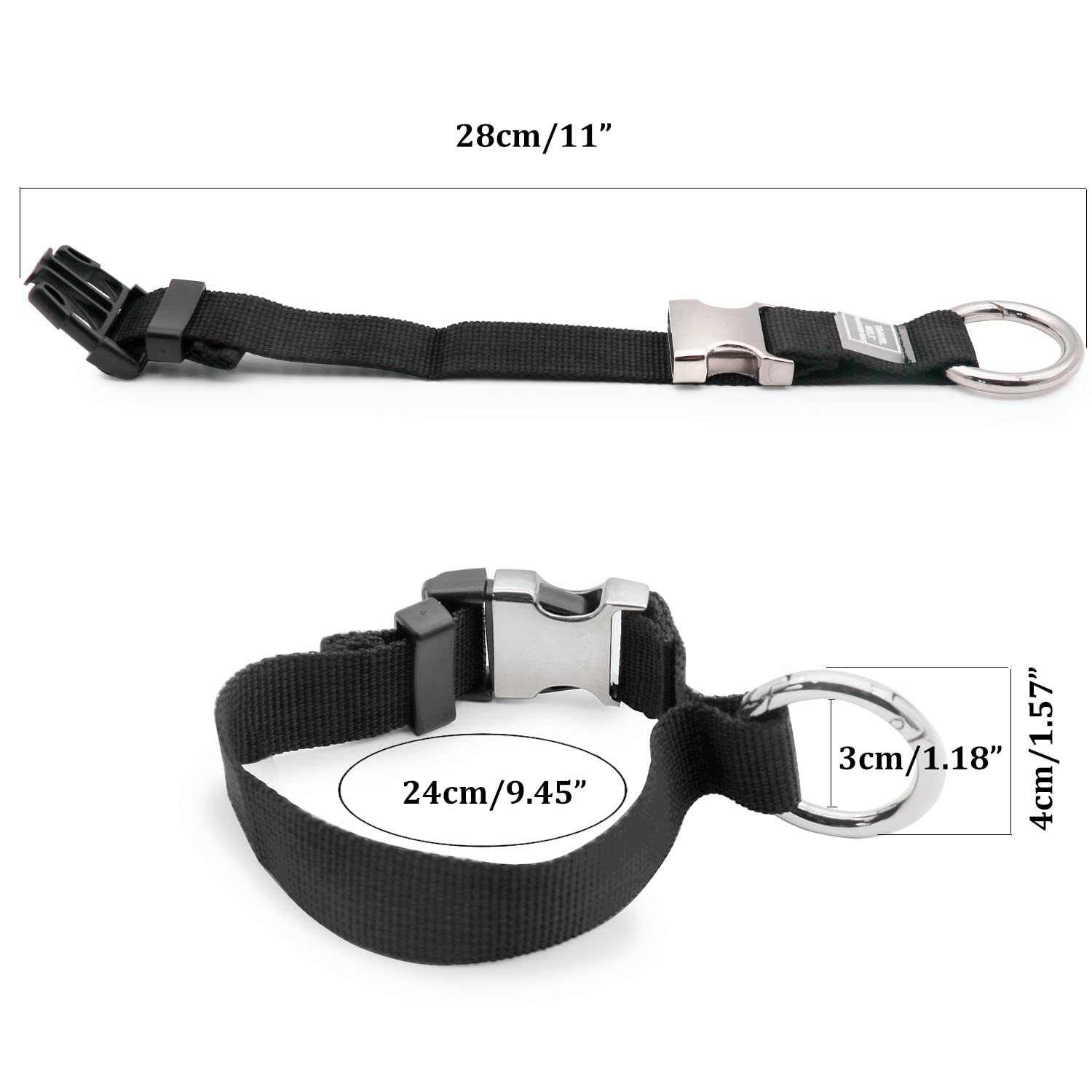 Add-A-Bag Luggage Strap - Hands-Free Travel Belt for Extra Bags (2X Black) - Perfect for Airports & Trips