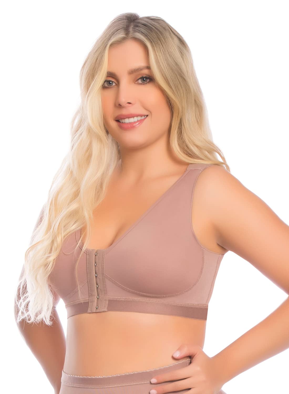 DPrada Delié 09065 Post-Surgical Bra for Women - Comfortable Recovery Garment After Surgery, Mastectomy, or Liposuction - Ideal for Daily Wear & Healing Support