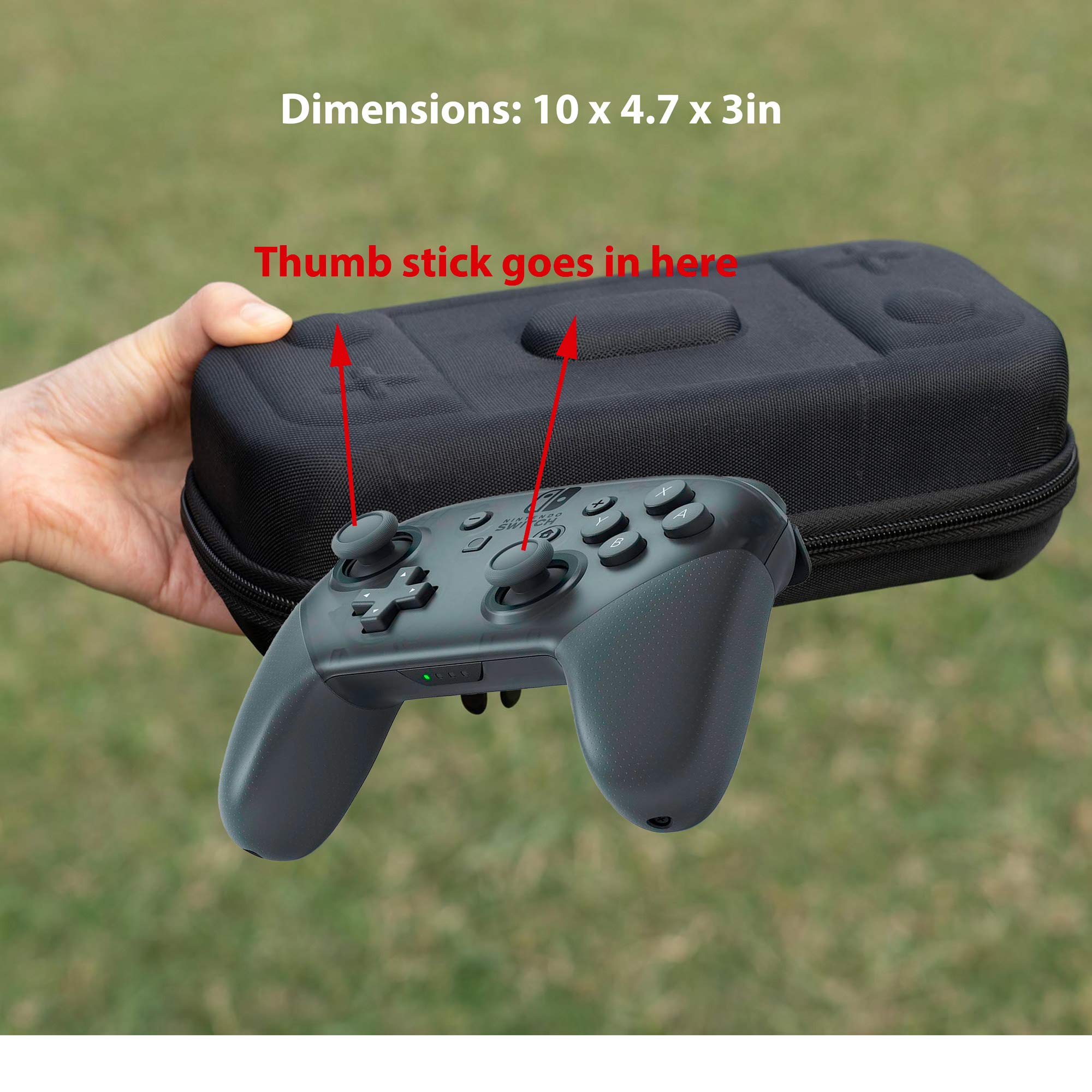 ButterFox Extra Large Nintendo Switch OLED Case - Compatible with Pro Controller & Hori Split Pad Pro, Includes Wall Charger & 8 Game Card Slots (Black) - Perfect for Travel, Gaming Parties & On-the-Go Protection