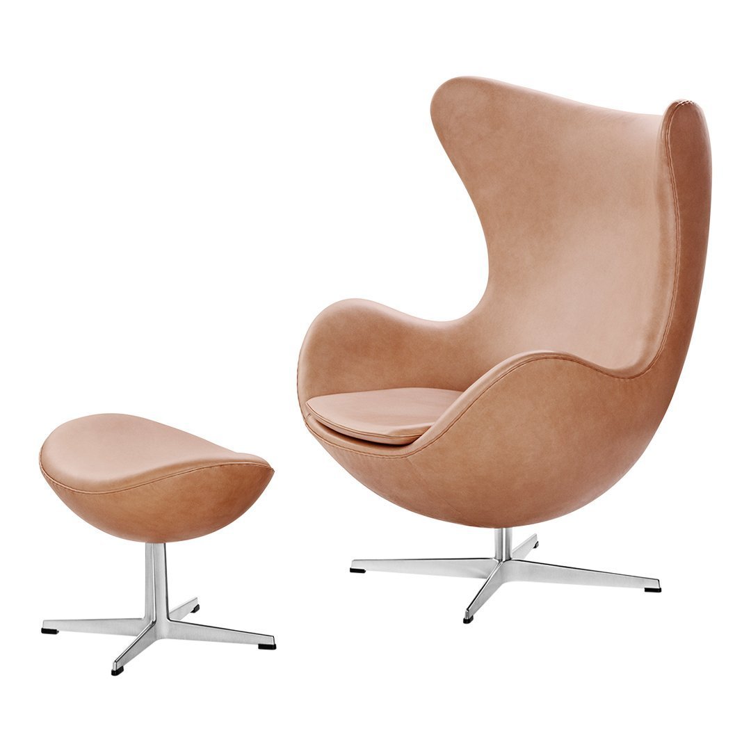 Modern Egg Chair Footstool - Comfortable and Stylish Ottoman for Living Room, Bedroom, or Patio - Perfect for Relaxing and Reading