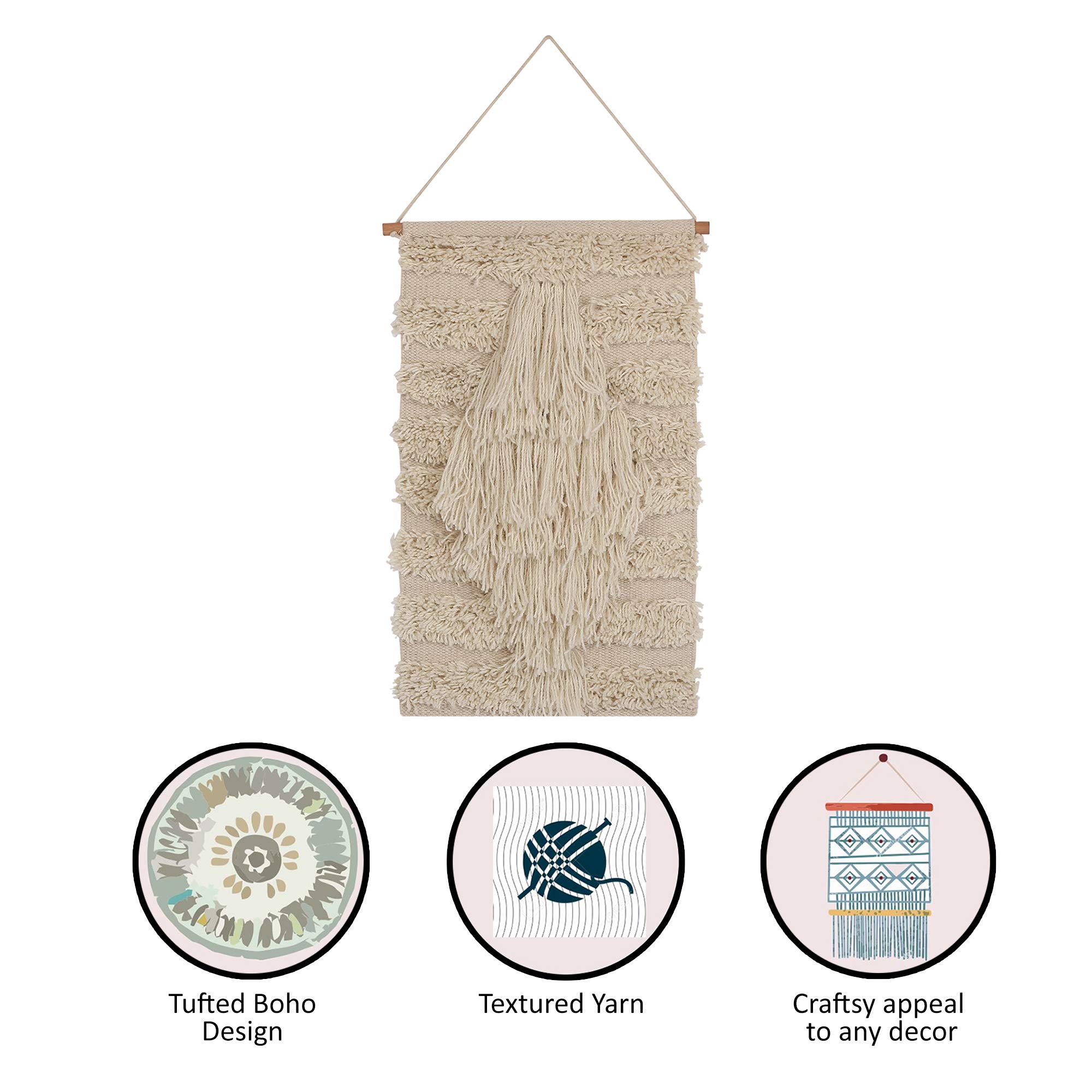 Bohemian Macrame Woven Tapestry Wall Hanging - 16
