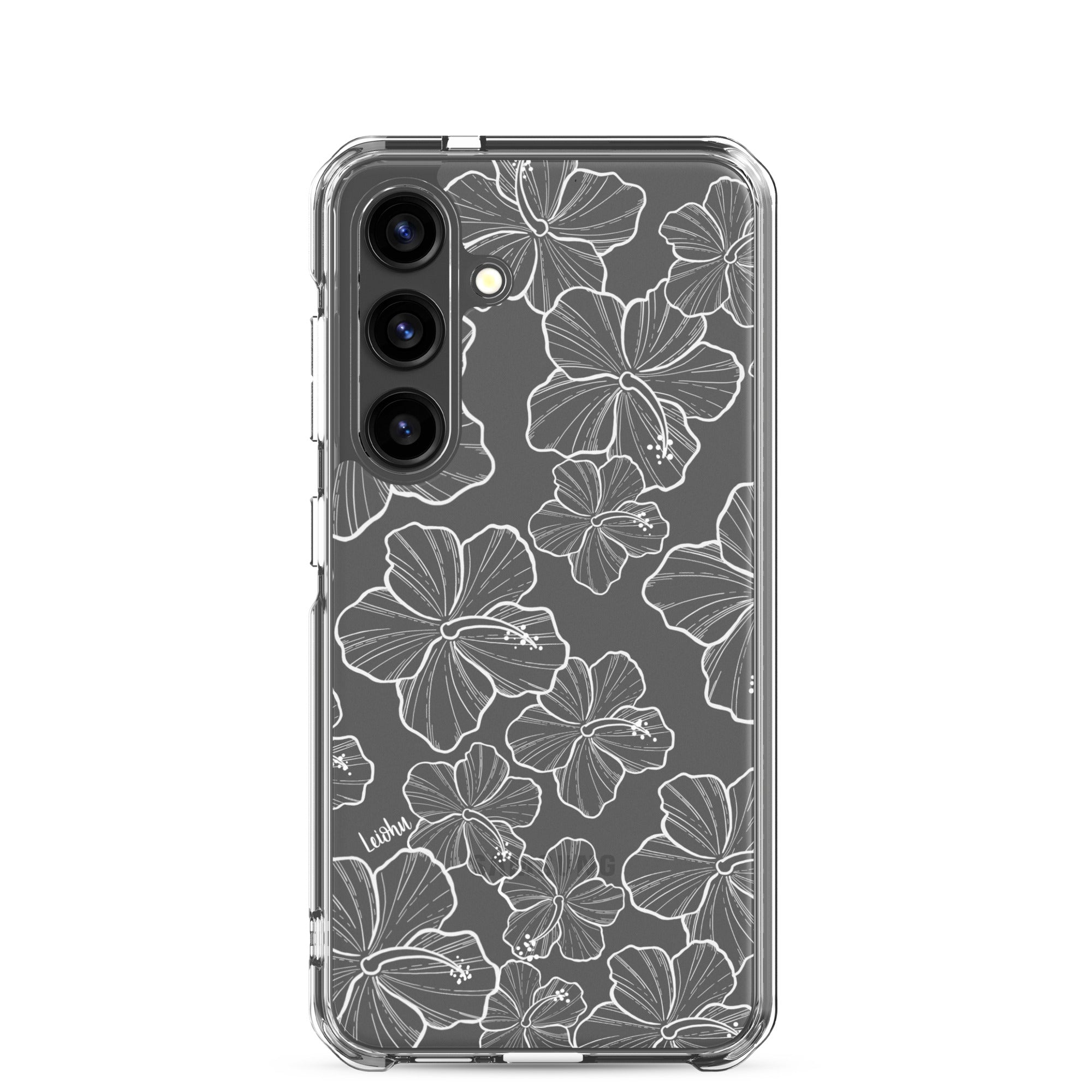 Hibiscus Flower Design Clear Phone Case for Samsung Galaxy S21/S20/Note 20 - Slim Protective Cover with Scratch Resistance - Perfect for Everyday Use, Work, and Travel