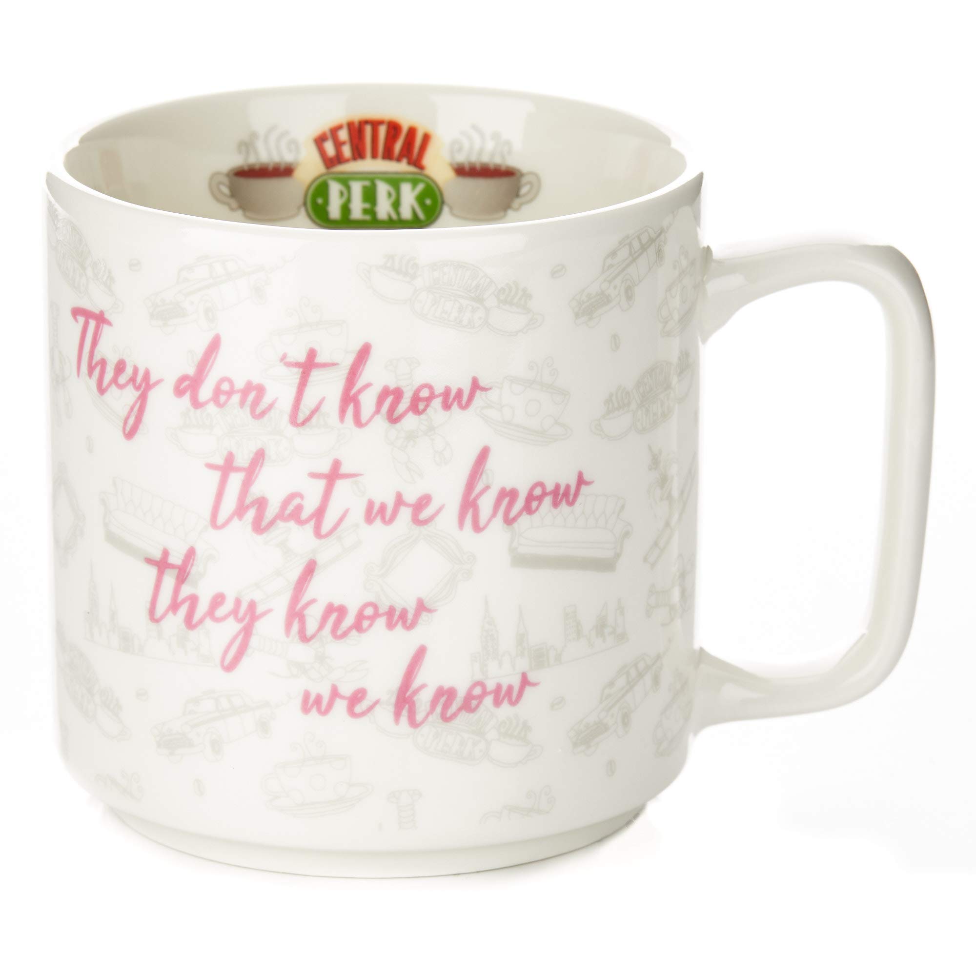 Friends TV Show Phoebe Buffay 'They Don't Know' Quote Coffee Mug 300ml - Perfect Gift for Friends Fans, Office Use & Coffee Lovers