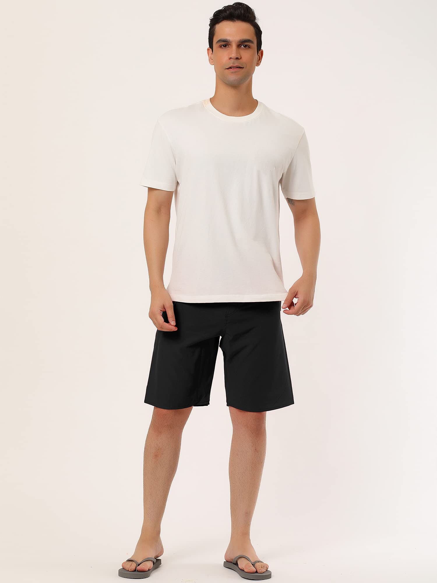 Lars Amadeus Men's Swim Trunks - Quick Dry Elastic Waist Board Shorts with Drawstring for Beach, Pool & Surfing | Comfortable Swimwear for Summer Vacation & Water Sports