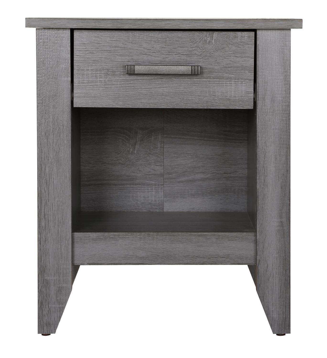 Lennox 1-Drawer Gray Nightstand - Compact End Table for Bedroom, Living Room & Home Office (24