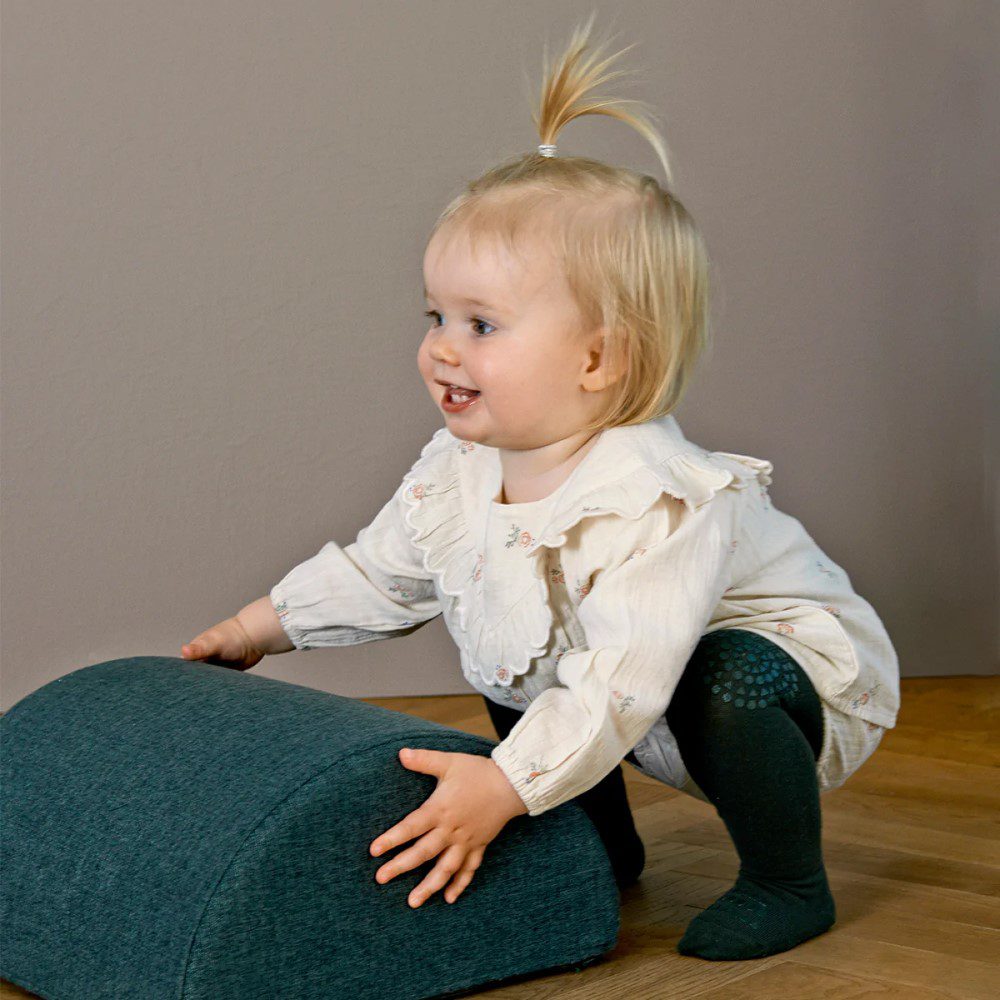 GOBABYGO Baby Crawling Pants - Soft & Stretchable Forest Green Leggings for Infants & Toddlers - Perfect for Playtime, Daycare & First Steps