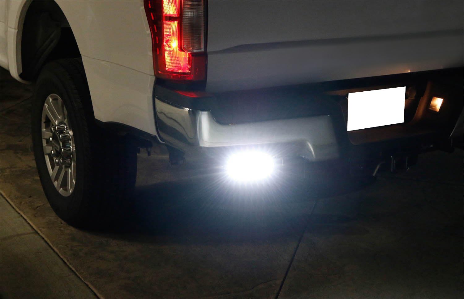 iJDMTOY Rear Bumper Mount LED Light Bars - 2x 36W Reverse Lights for 2008-2023 Chevy Silverado & GMC Sierra 1500/2500/3500 Trucks - Includes Mounting Brackets & On/Off Switch Wiring - Perfect for Off-Roading, Night Driving & Backup Visibility