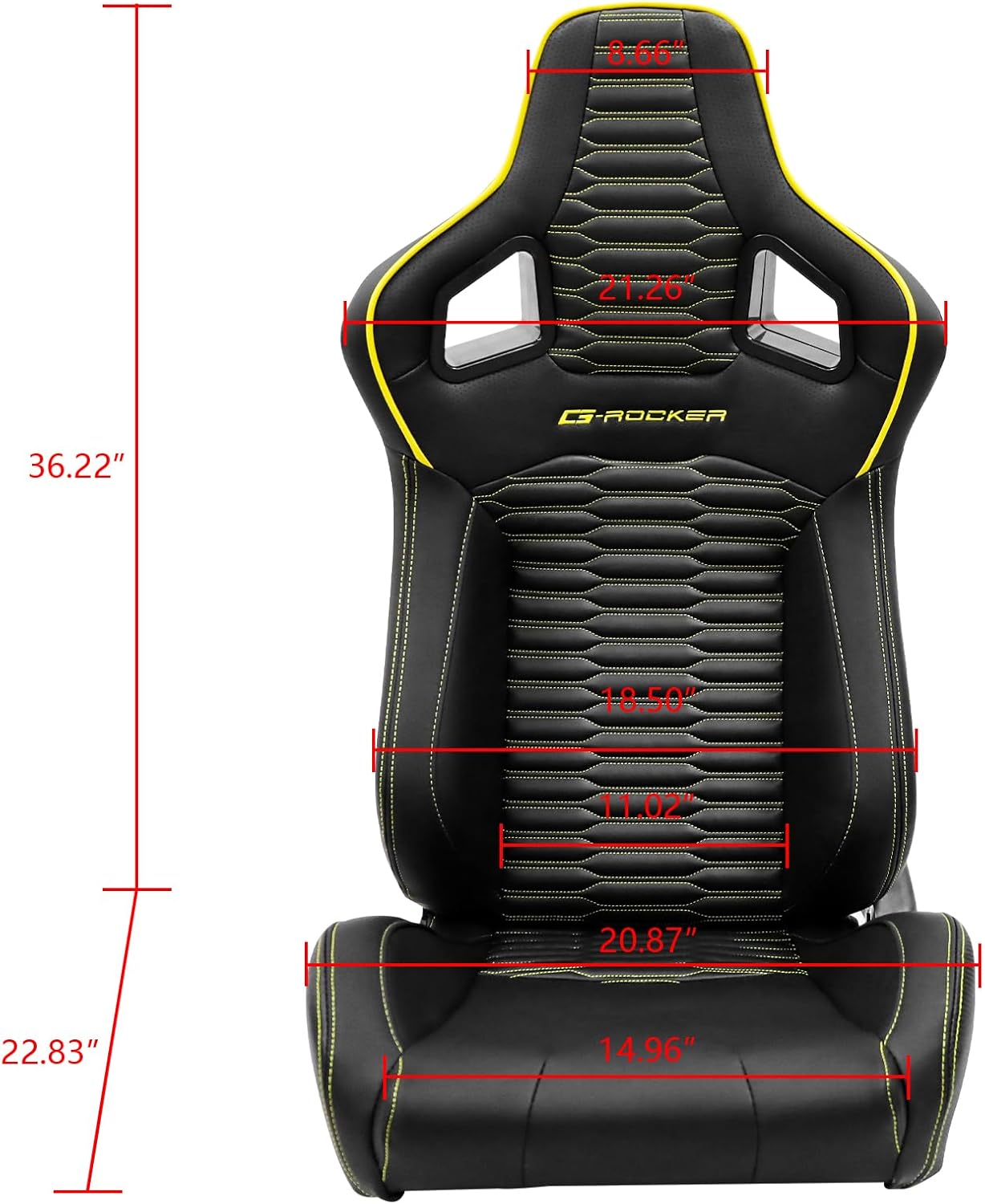 2PCS Universal Adjustable Racing Seats - PVC Leather Bucket Style for Cars & Trucks | High-Performance Sports Car & Off-Road Vehicle Seats | Perfect for Racing, Drifting & Daily Driving