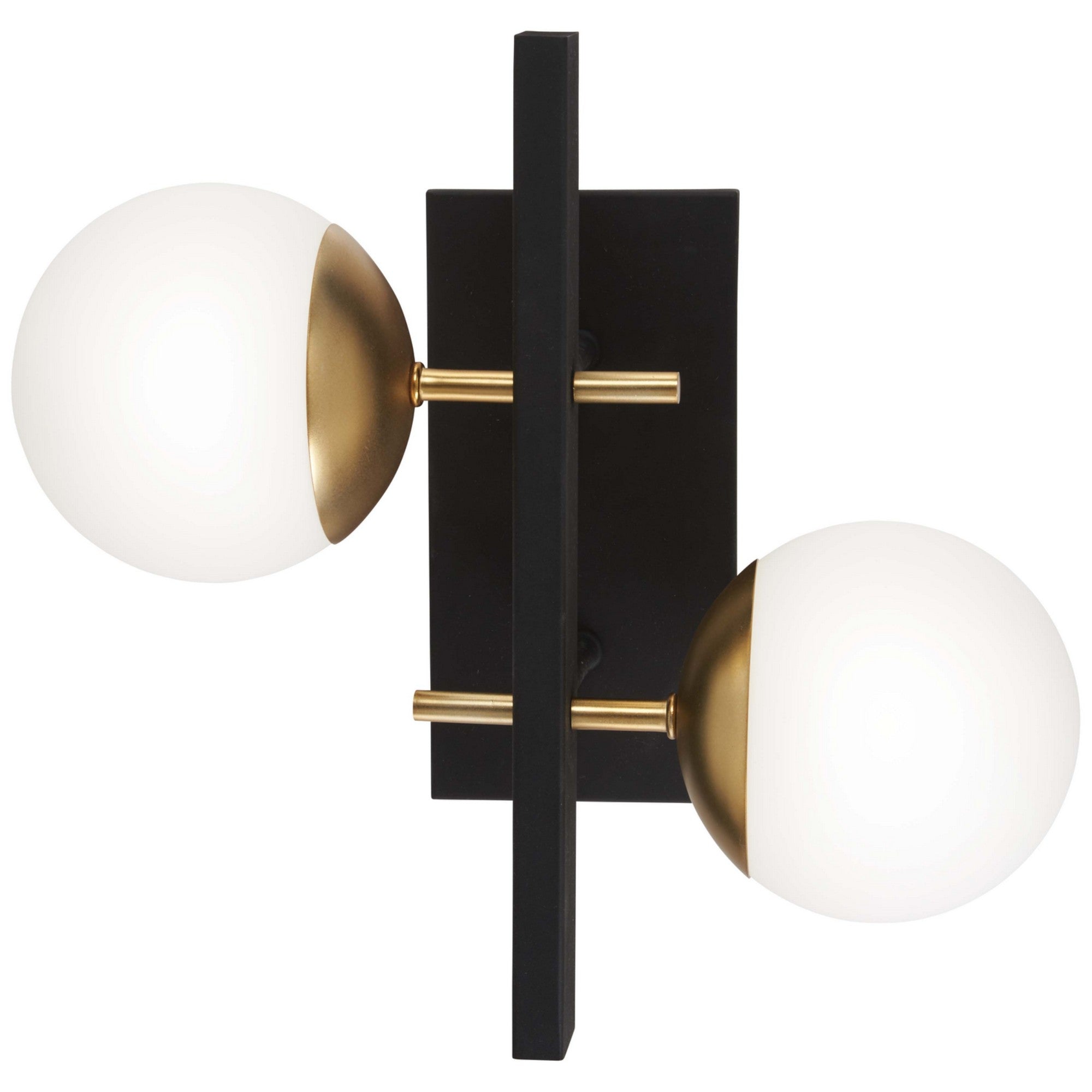 Alluria 16 Inch Black & Gold Armed Wall Sconce - Modern Lighting Fixture for Bedroom, Living Room, and Hallway Decor