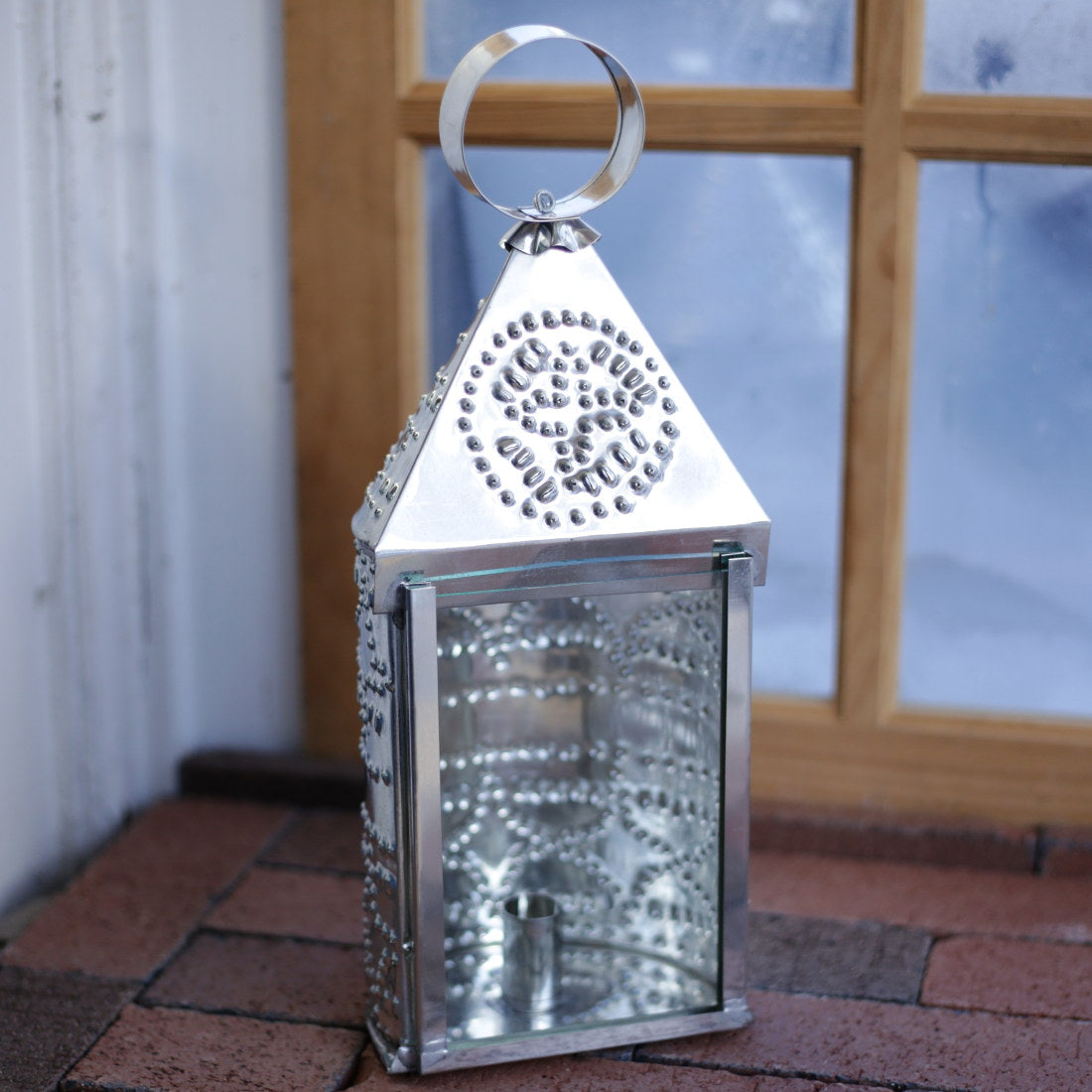 Vintage Pierced Tin Ship Lantern - Nautical Decor for Home, Garden, and Outdoor Lighting | Perfect for Porch, Patio, and Marine Themed Spaces