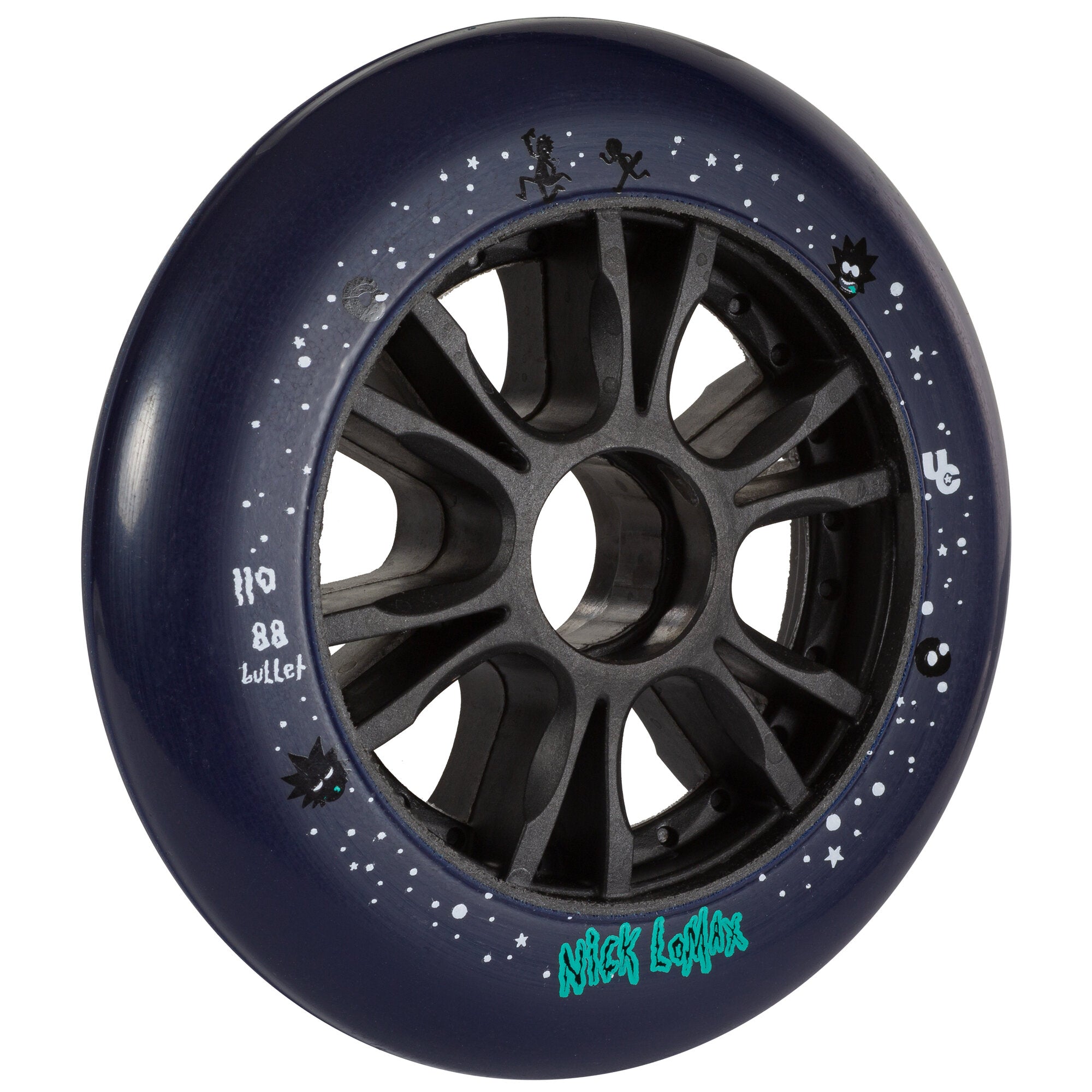 Nick Lomax 110/88A Skateboard Wheels - High Performance, Durable & Smooth Ride for Street and Park Skating