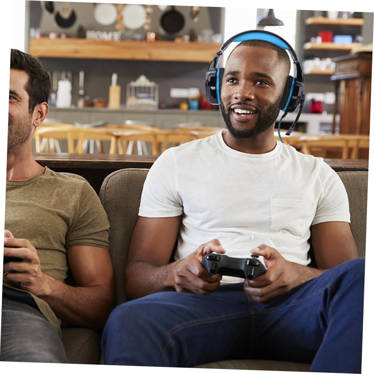 Veemoon Gaming Headset with 3.5mm Wired Connection - Light-Up LED Headphones for PS4, Xbox & PC - Comfortable Over-Ear Design for Long Gaming Sessions
