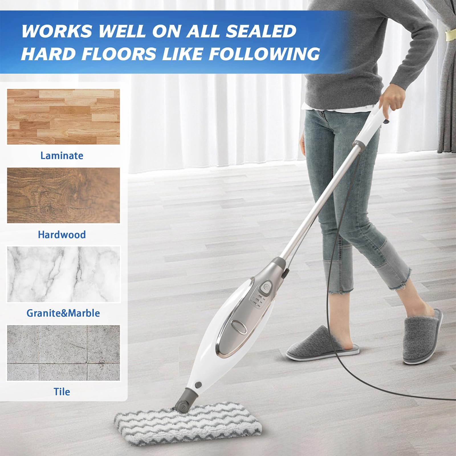 Tidy Monster Steam Mop Pads with Scrub Strips - Microfiber Replacement Pads for Shark Steam Pocket Mop S3500 Series (S3501, S3601, S3550, S3801, S3901, SE450, S3601D, S3901D) - 3-Pack White - Perfect for Deep Cleaning Floors & Tile Surfaces