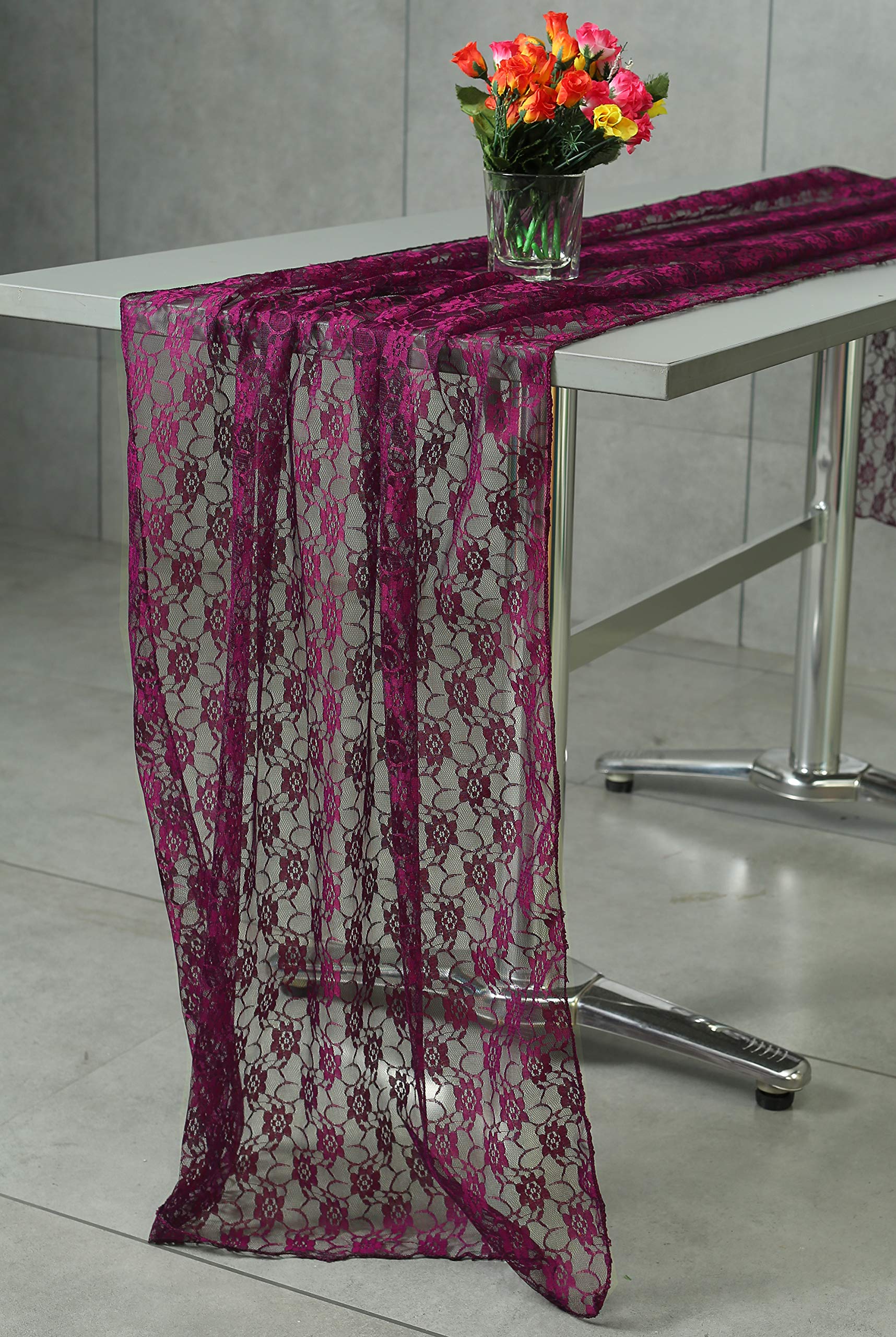15-Pack Elegant Sheer Lace Table Runners 27