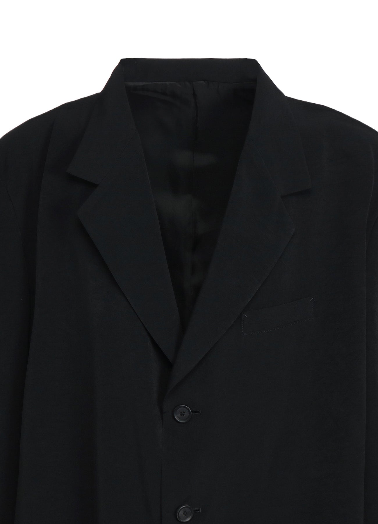 Elegant Crepe de Chine Oversized Notched Lapel Long Jacket for Women - Perfect for Office Wear, Evening Events & Special Occasions