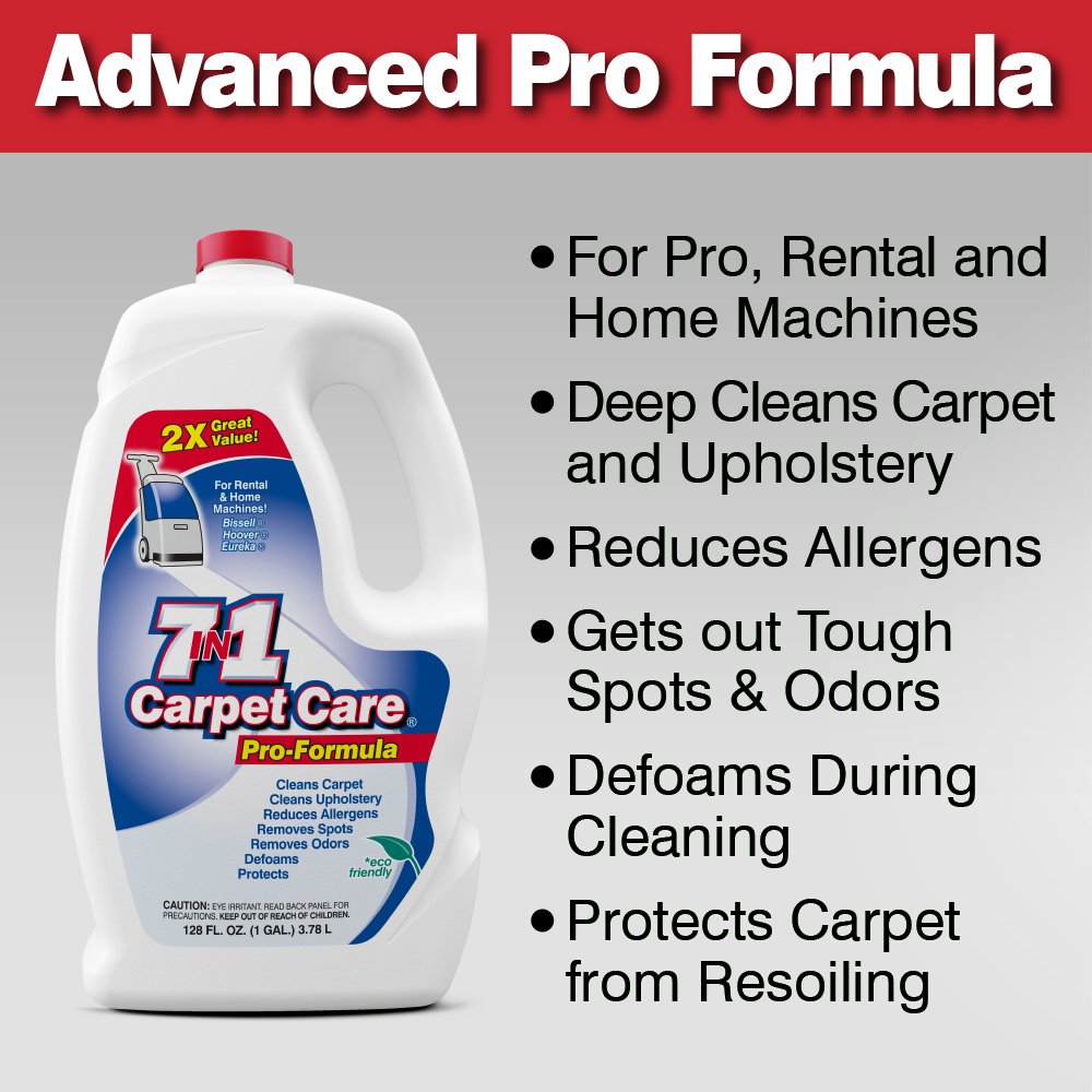 7-in-1 Pro Formula Carpet Cleaner Solution - Deep Cleans, Deodorizes & Protects Carpets | Perfect for Home, Office & Pet Stains Removal