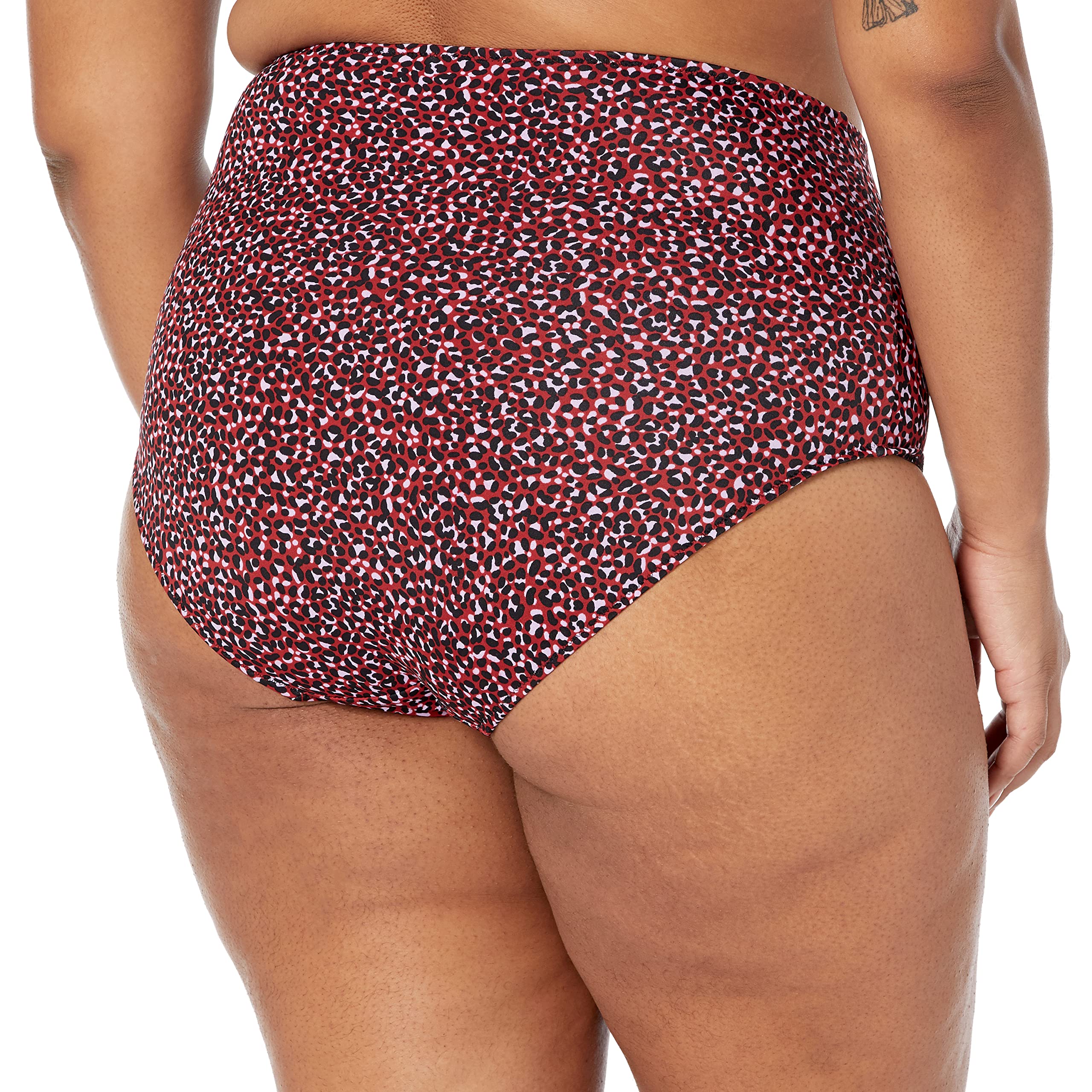 Amazon Essentials Women's High Waist High Leg Bikini Bottom - Comfortable Swimwear for Beach, Pool & Summer Vacations