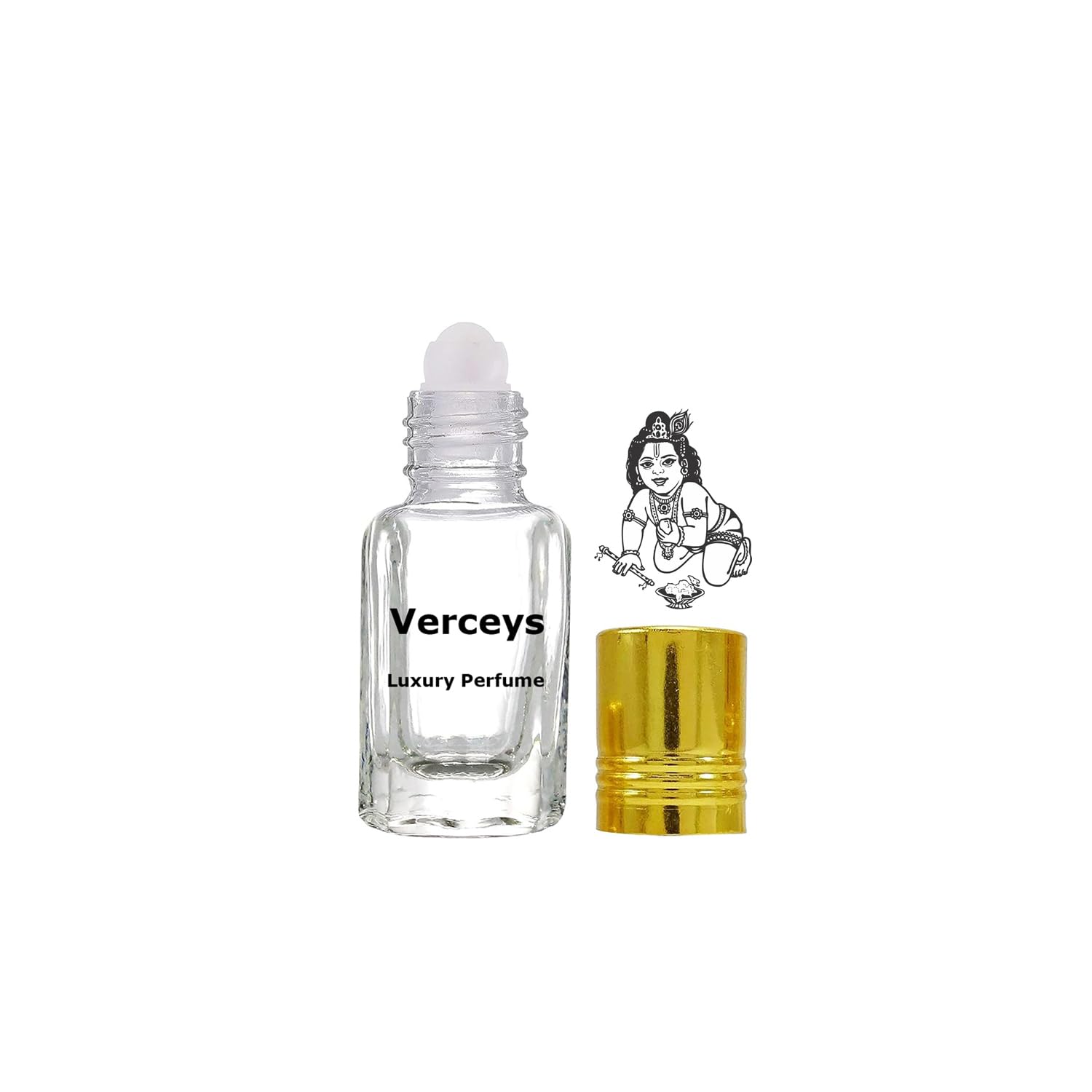 Pure Pooja Attar Perfume Oil for Laddu Gopal Krishna - 3ml Alcohol-Free Roll-On Rose Ittar for Massage, Charan Seva & Clothes | Spiritual Fragrance for Worship, Meditation & Daily Devotion
