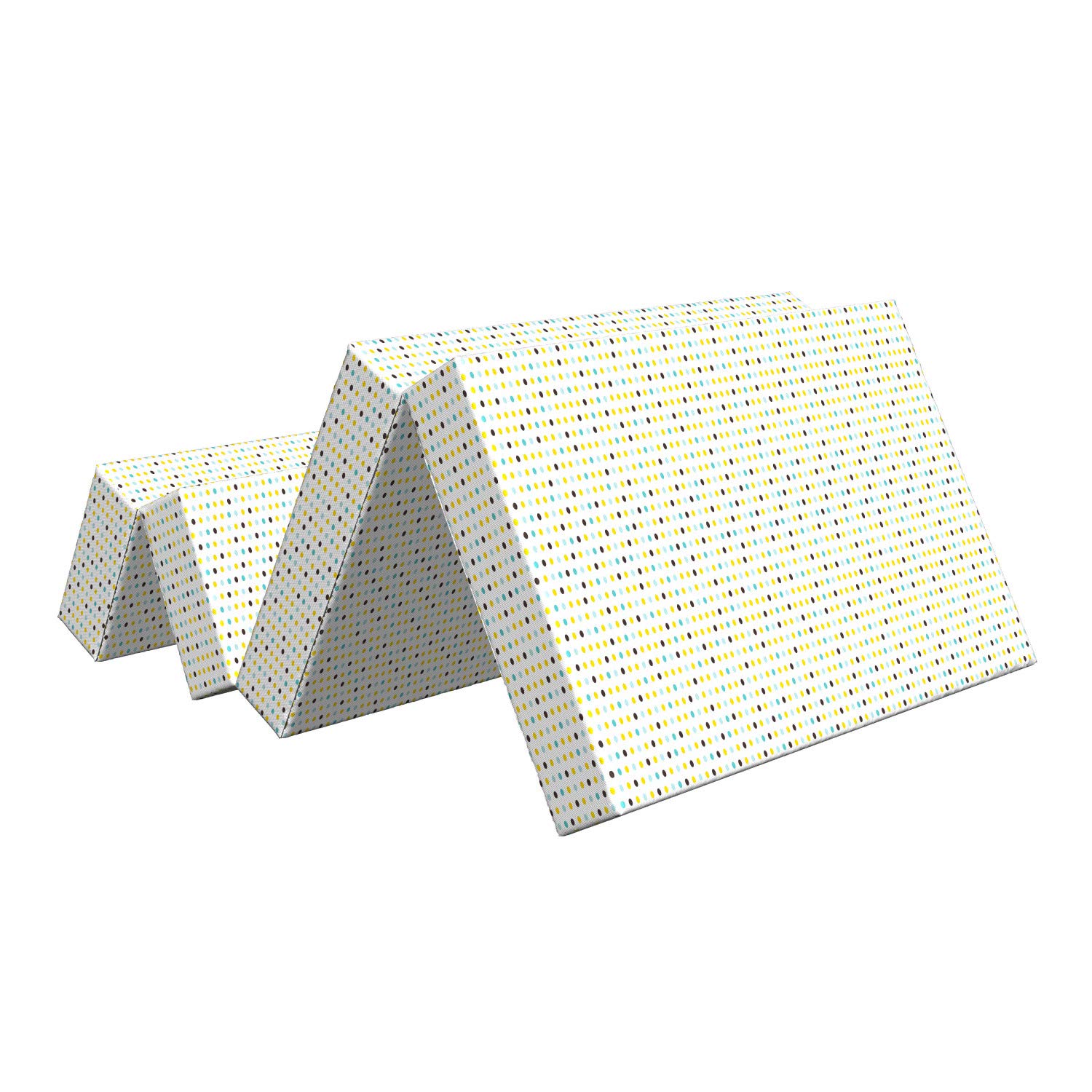 Ambesonne Retro Foldable Mattress - Polka Dot Design, 74.8
