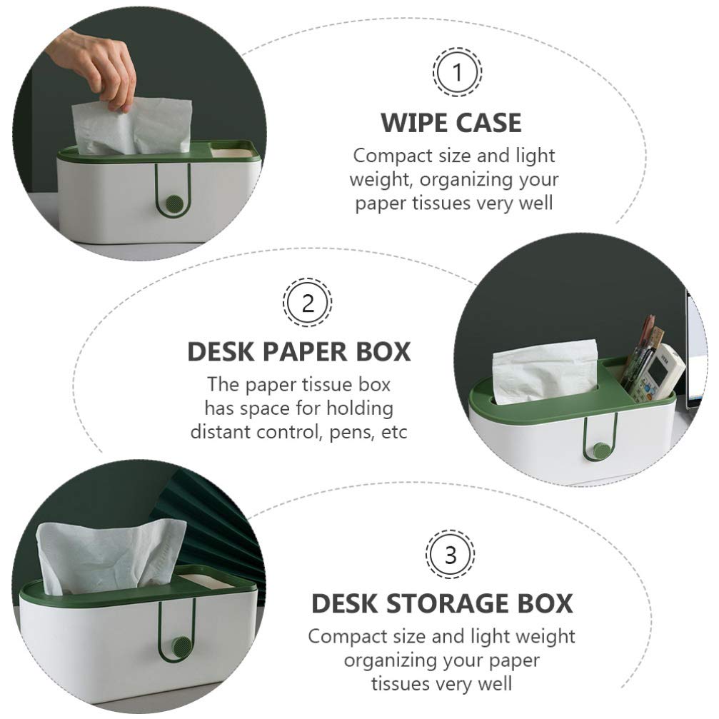 Premium Hemoton Paper Box Container & Napkin Holder - Vanity Organizer Tray, Facial Tissue Dispenser, Desktop Paper Towel Holder for Home & Office Organization | Perfect for Bathroom, Kitchen, and Desk Use