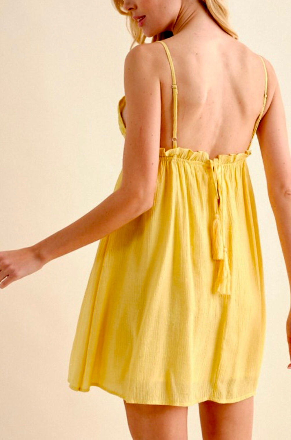 Sunshine Ruffle Back Mini Dress - Floral Summer Dress for Women, Beach Party, Vacation & Date Night Outfits