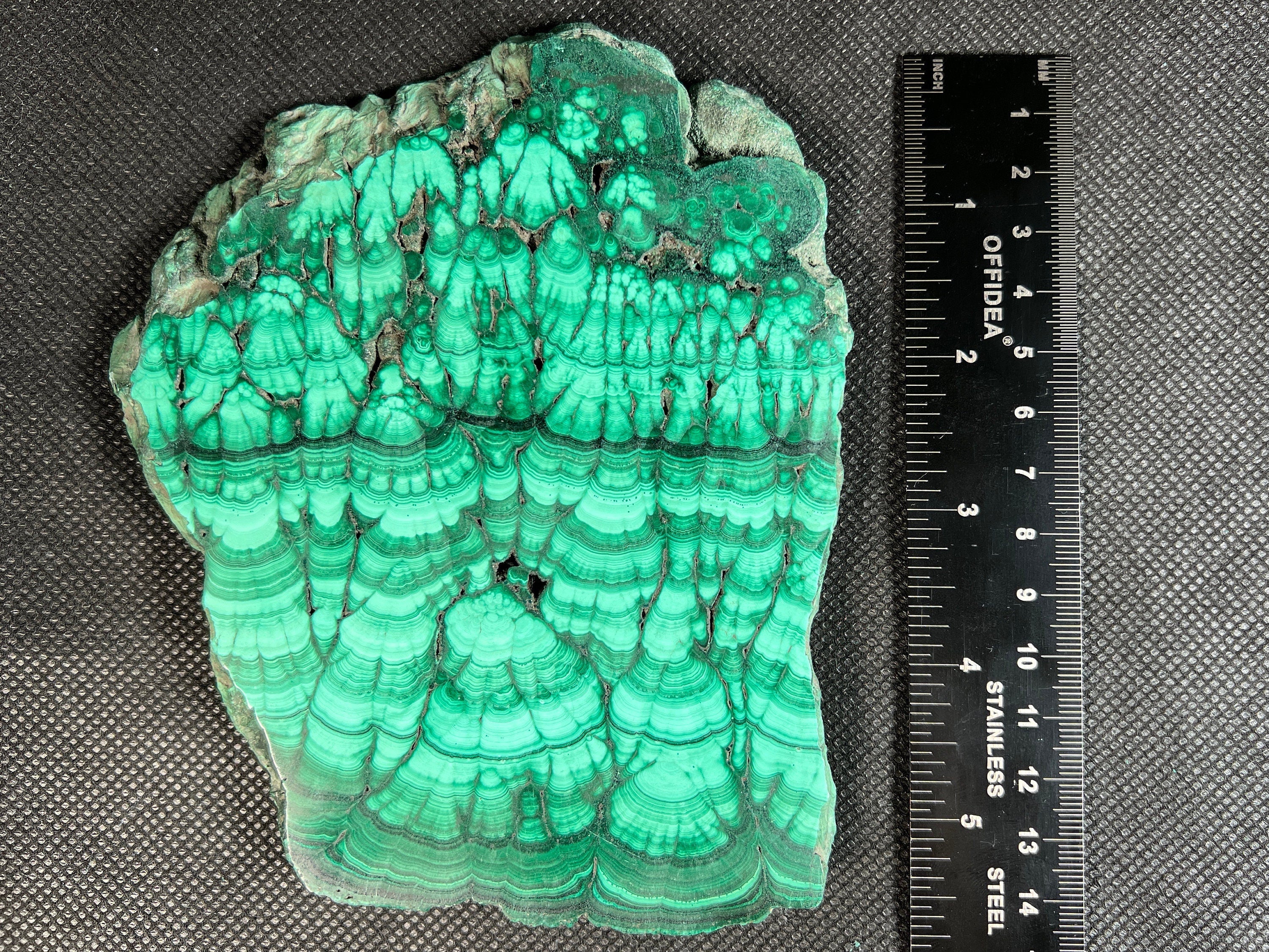 Premium Malachite Crystal Slab - Natural Green Malachite Stone for Jewelry Making, Unique Gifts & Home Decor (50420) | Healing Crystal Display, Meditation Stone, Feng Shui Decor