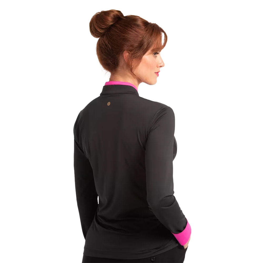 EP New York Women's Contrast Collar Golf Pullover Sweater - Stylish & Comfortable for Golfing, Casual Wear & Outdoor Activities