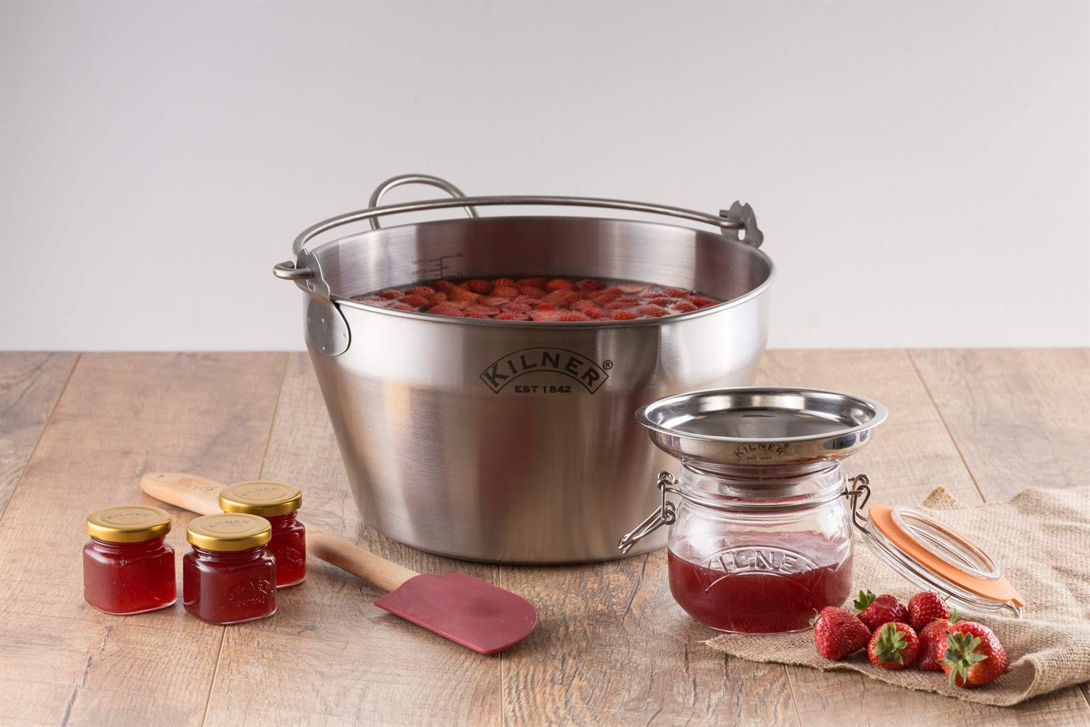 Kilner Stainless Steel Easy Fill Funnel for Jam Jars - Leakproof, Dishwasher Safe Kitchen Tool for Canning, Preserves & DIY Projects