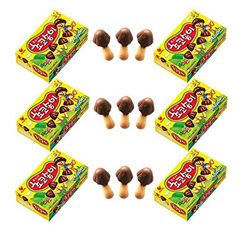 Choco BOY Mushroom Shaped Chocolate Biscuits - 6 Pack (50g Each) | Delicious Chocolate Snack for Kids Lunch, Birthday Parties & Office Treats
