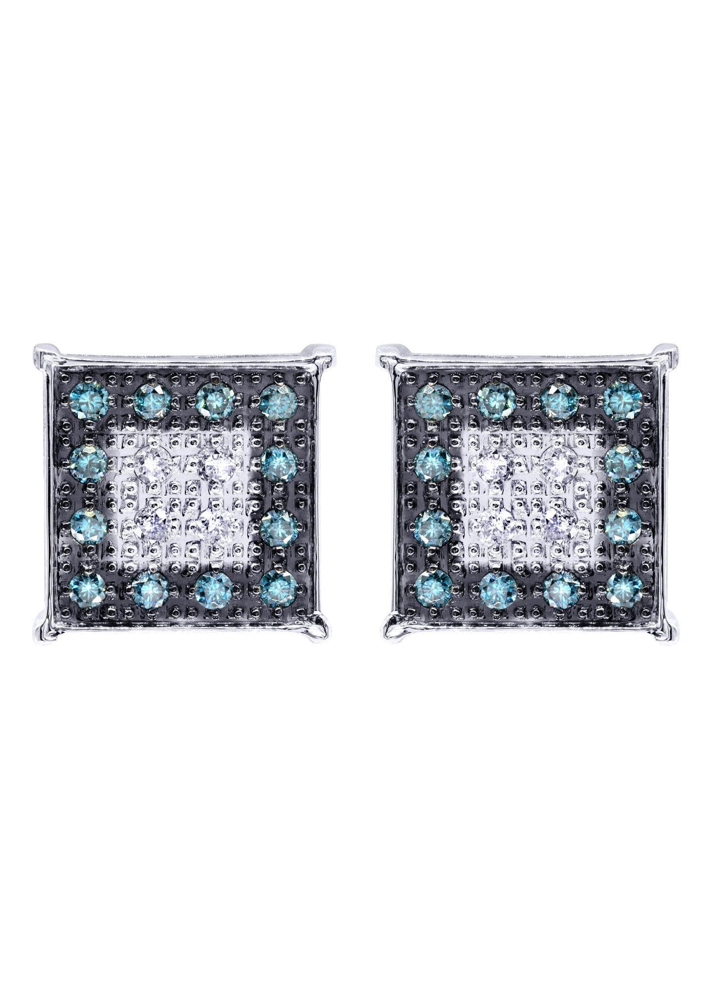 14K White Gold Diamond Earrings for Men - 0.61 Carat Stud Earrings | Perfect Gift for Anniversary, Birthday & Special Occasions