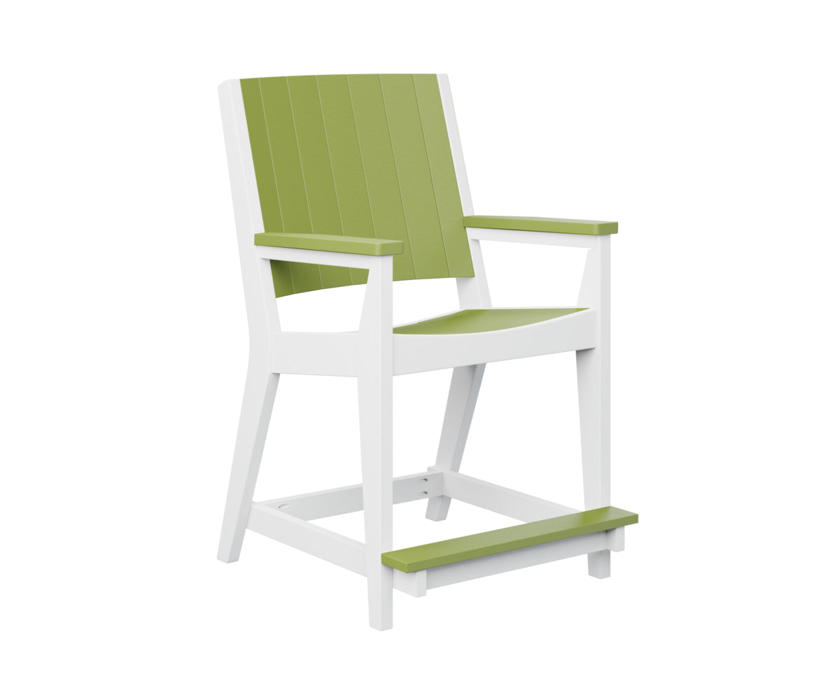 Berlin Gardens Mayhew Chat Counter Chair - Stylish Bar Stool for Kitchen Island, Breakfast Nook & Home Decor - Durable Indoor/Outdoor Use