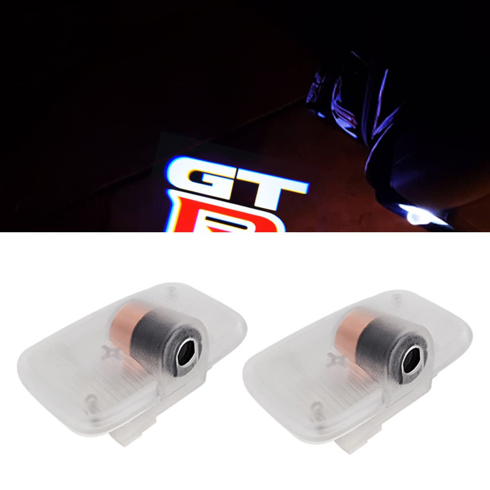 2 Pack LED Car Door Logo Projector Ghost Shadow Lamp - Courtesy Welcome Puddle Lights for Nissan GTR R35 R34 Skyline - Enhance Nighttime Safety & Style with Custom Car Branding