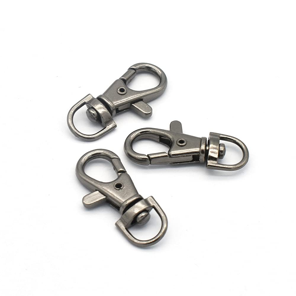 10PCS 10mm Gunmetal Lobster Clasp for Keys, Bags & DIY Crafts