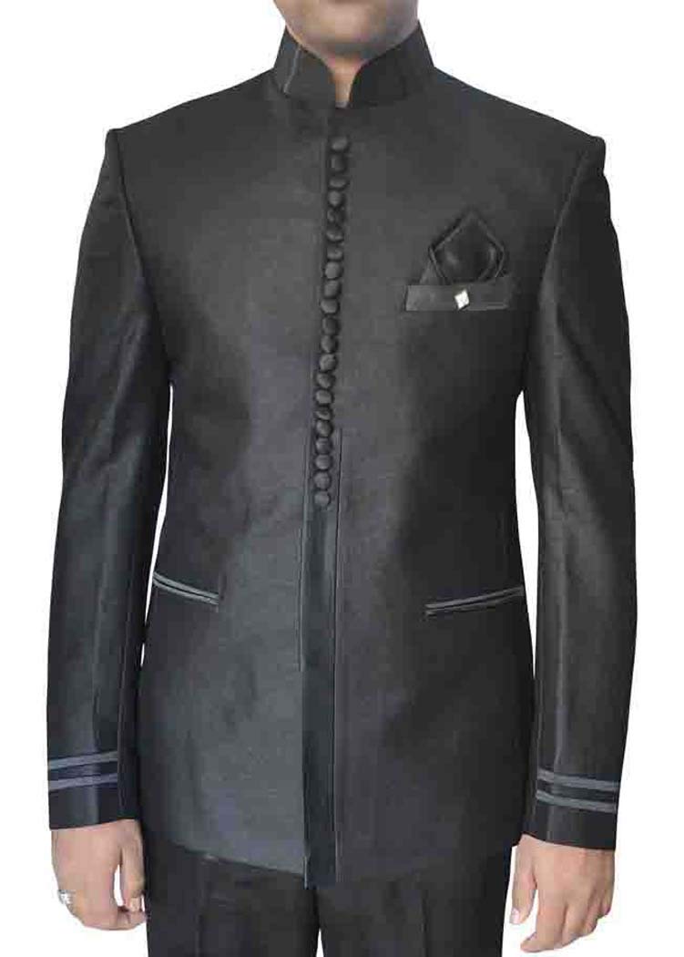INMONARCH Men's Black Polyester 4-Piece Tuxedo Suit TX5055N | Formal Wedding Attire, Prom Suit, Black Tie Event Outfit for Men