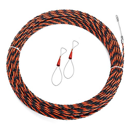 5mm Fiberglass Fish Tape Cable Puller - 16FT Electric Wire Pulling Tool for Electrical Conduit & Duct Work - Perfect for Electricians & DIY Home Wiring Projects